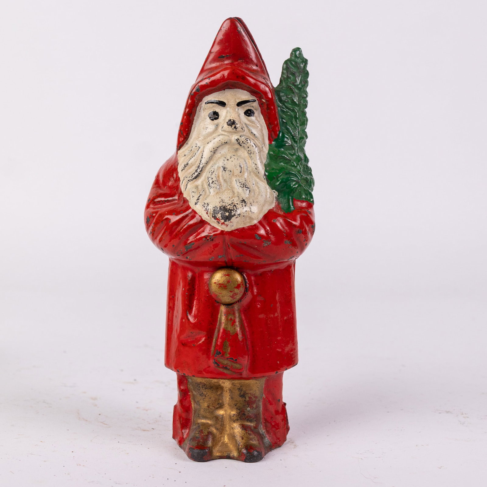 Santa Claus w/ Tree Cast Iron Still Bank (1 of 4)
