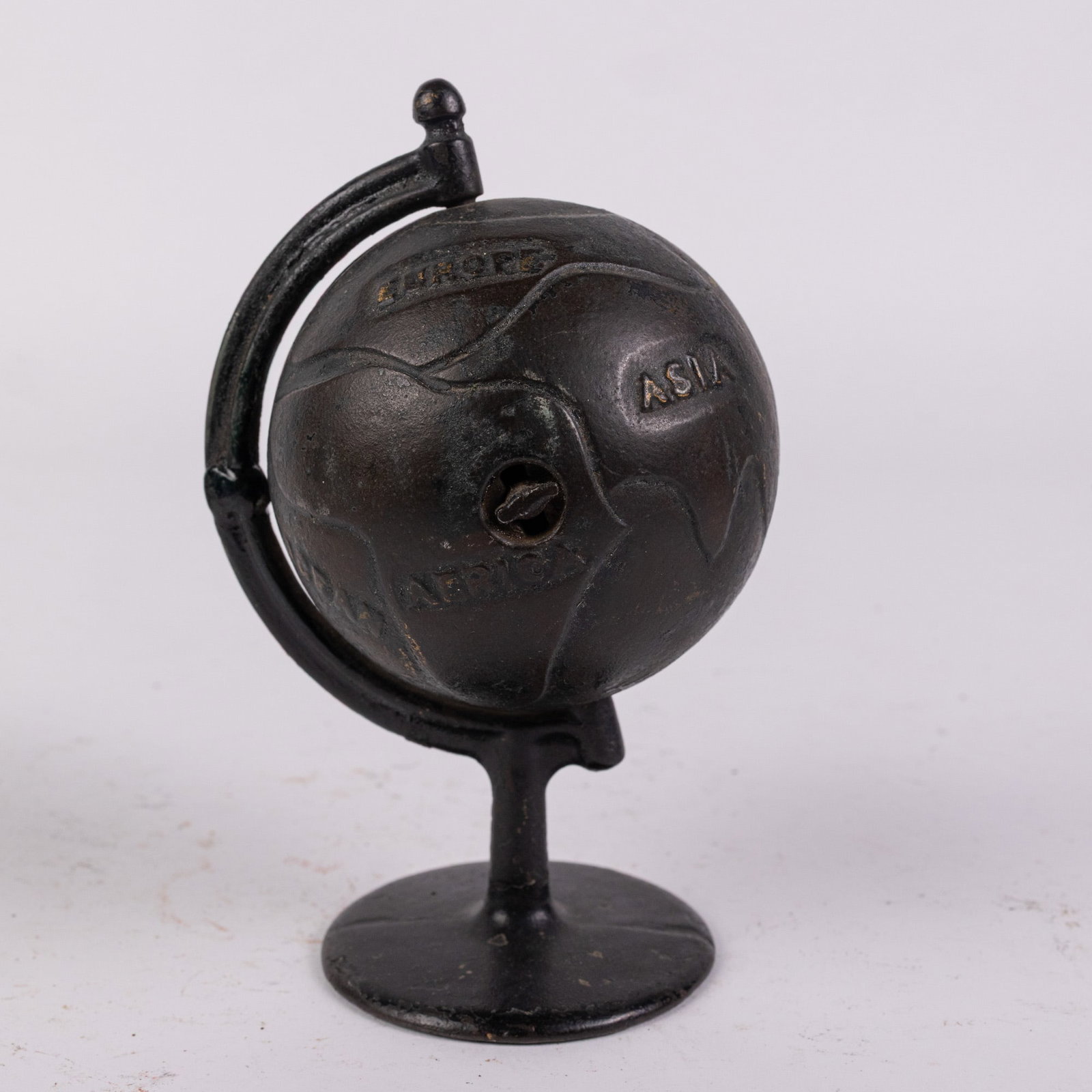Cast Iron World Globe Coin Bank (1 of 4)
