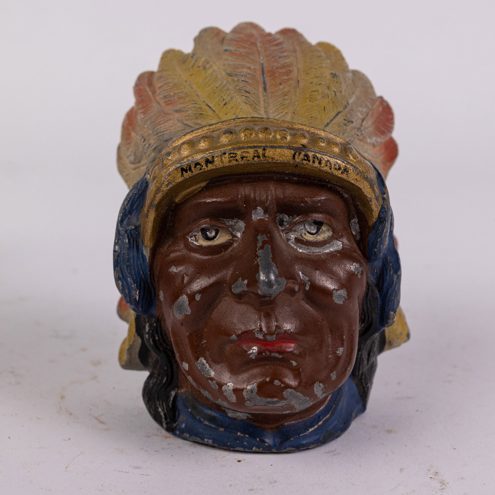 Cast Lead "Montreal Canada" Native American Bust Bank: Cast Lead "Montreal Canada" Native American Bust Bank Size 3.5" H Literature Brooks Auction – Online Auction Terms & Conditions Contact: (856) 694-2960 | info@brooks.auction READ BEFORE YOU
