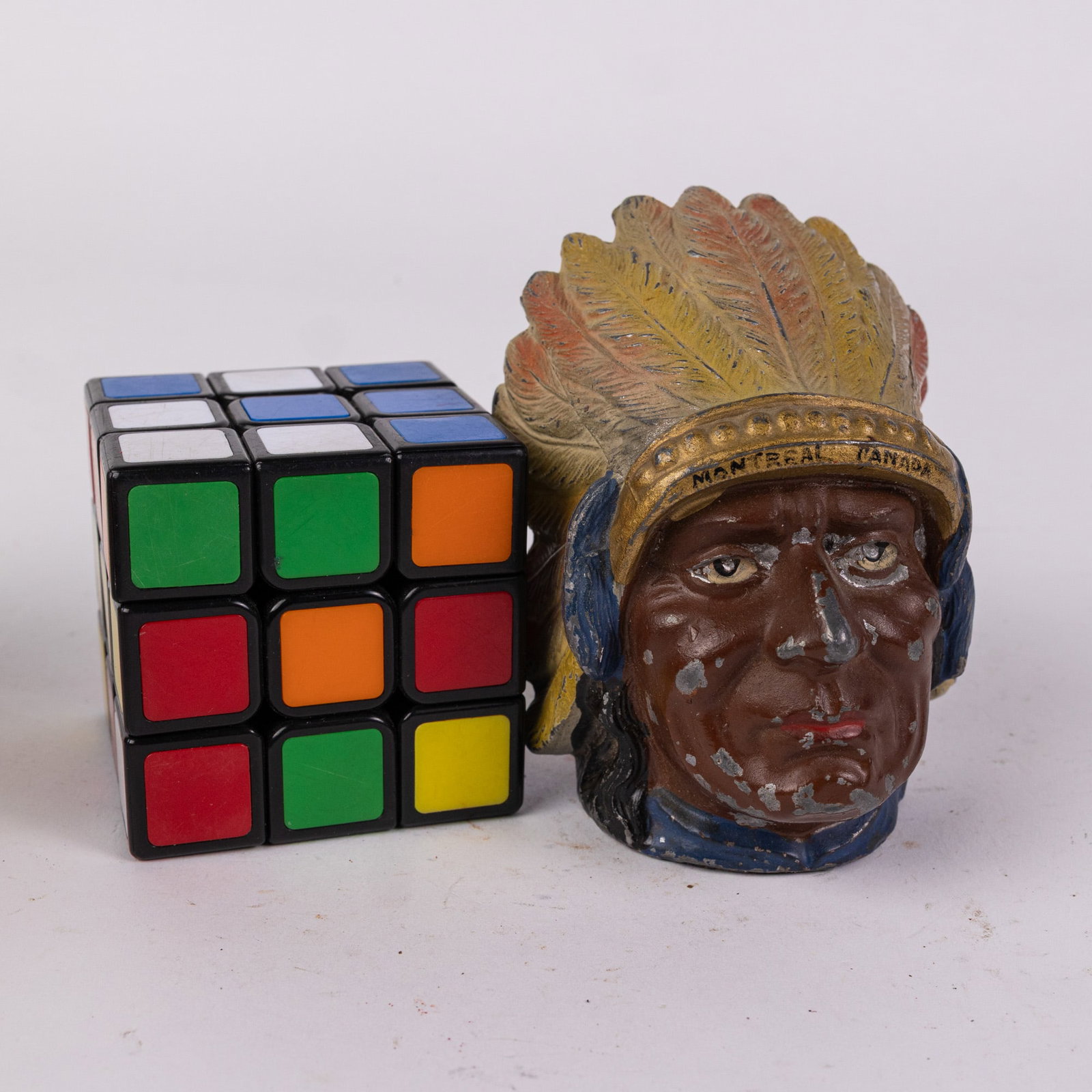 Cast Lead "Montreal Canada" Native American Bust Bank - 2
