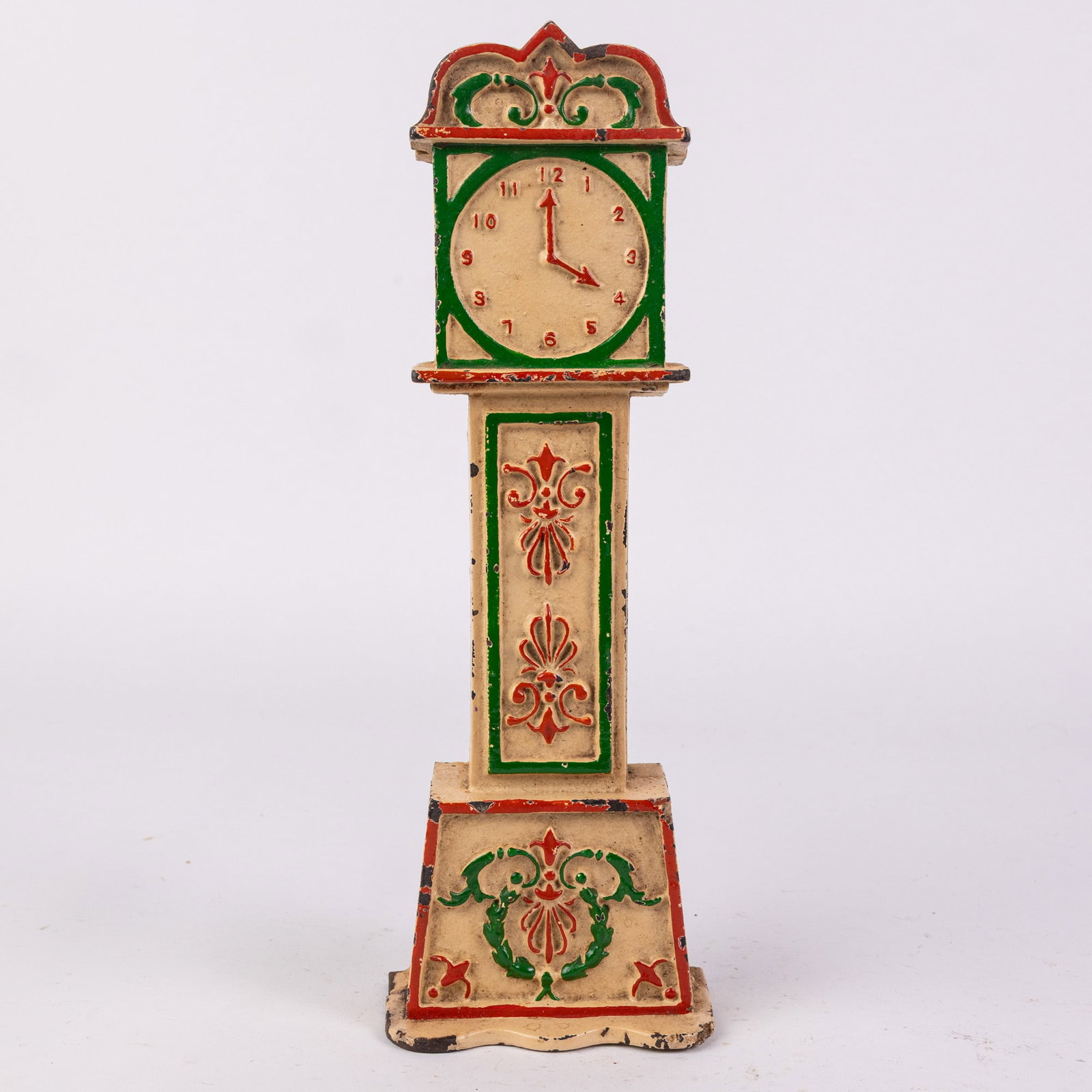 Antique Grandfather Clock Cast Iron Still Bank: Antique Grandfather Clock Cast Iron Still Bank Size 11.5" H Literature Brooks Auction – Online Auction Terms & Conditions Contact: (856) 694-2960 | info@brooks.auction READ BEFORE YOU BID:</