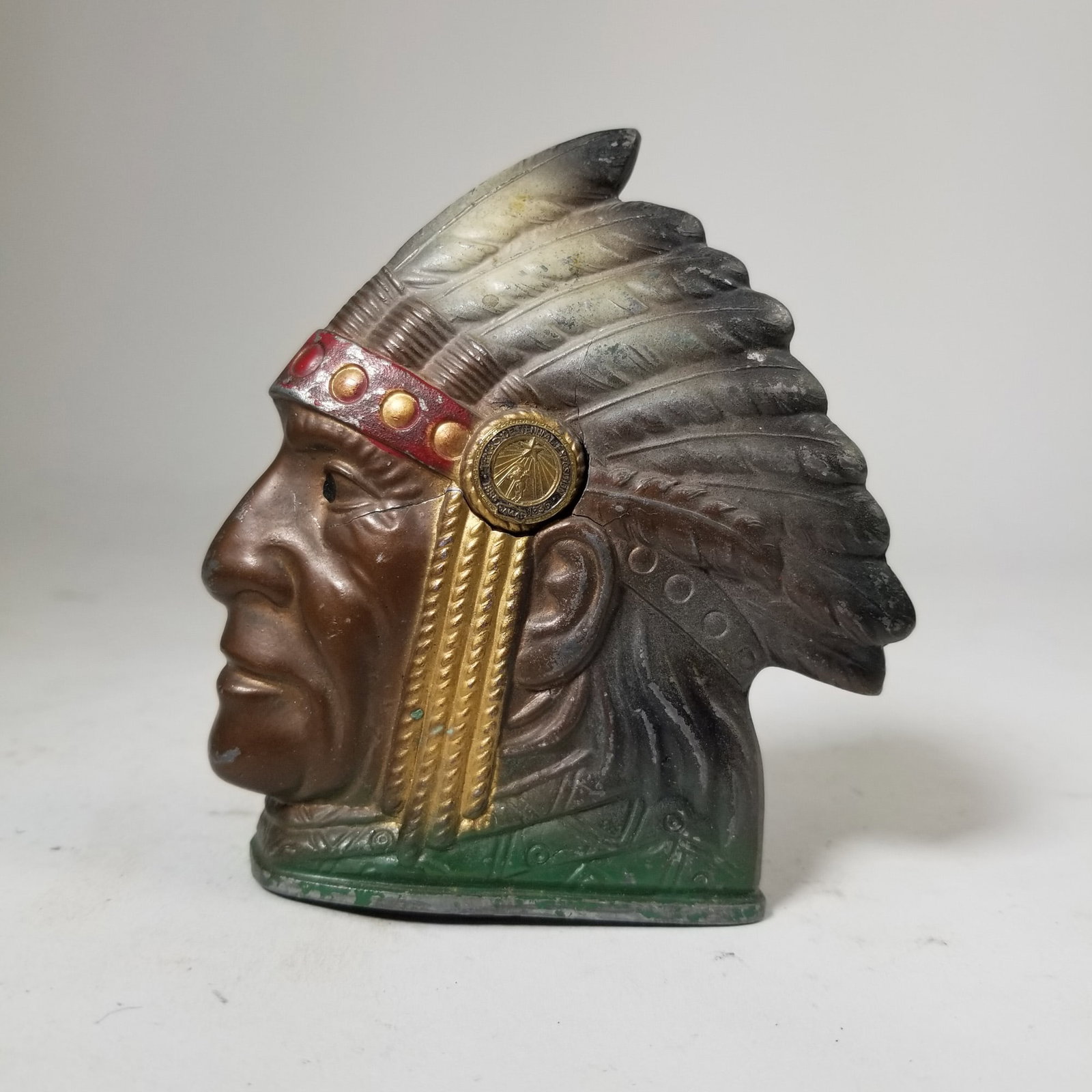 Texas Centennial Exposition 1936 Native American Bust Bank (1 of 4)