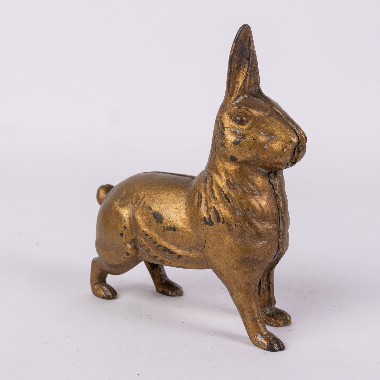 Cast Iron Standing Rabbit Still Bank (1 of 5)