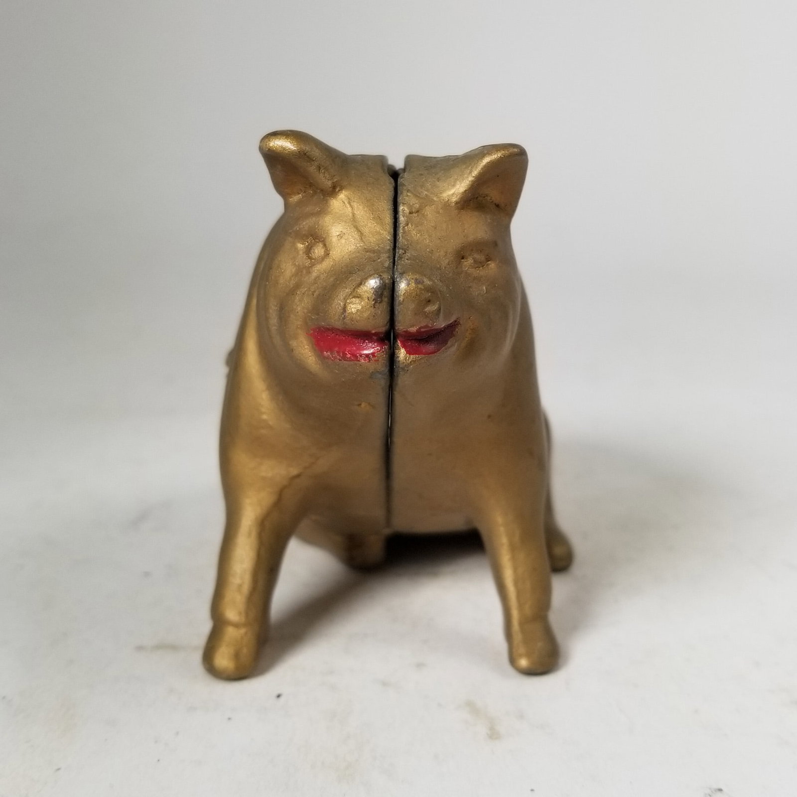 Cast Iron Sitting Pig Still Bank (1 of 5)