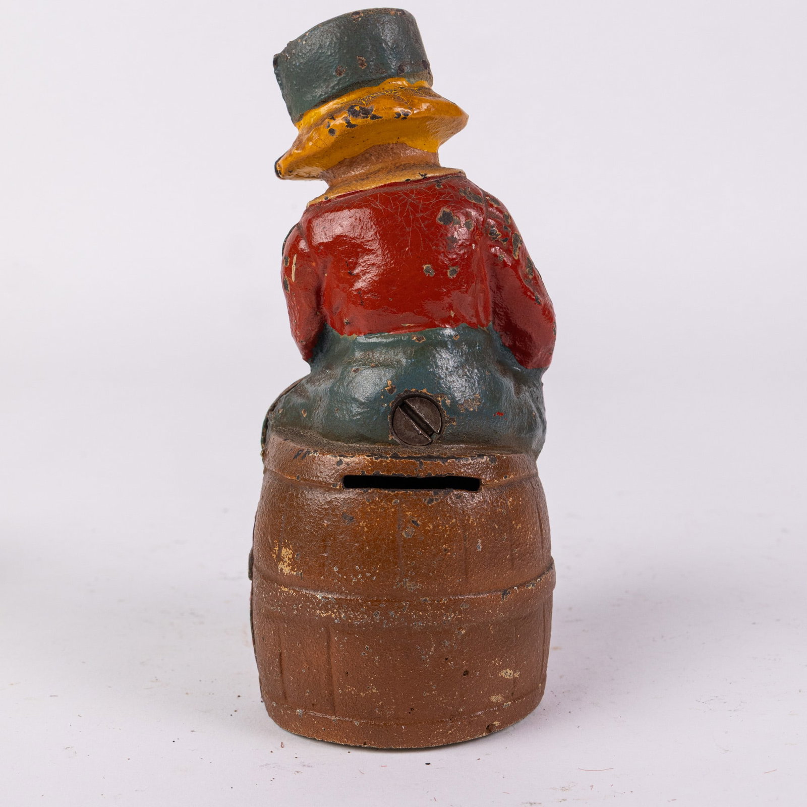 Dutch Boy on Barrel Cast Iron Still Bank - 3