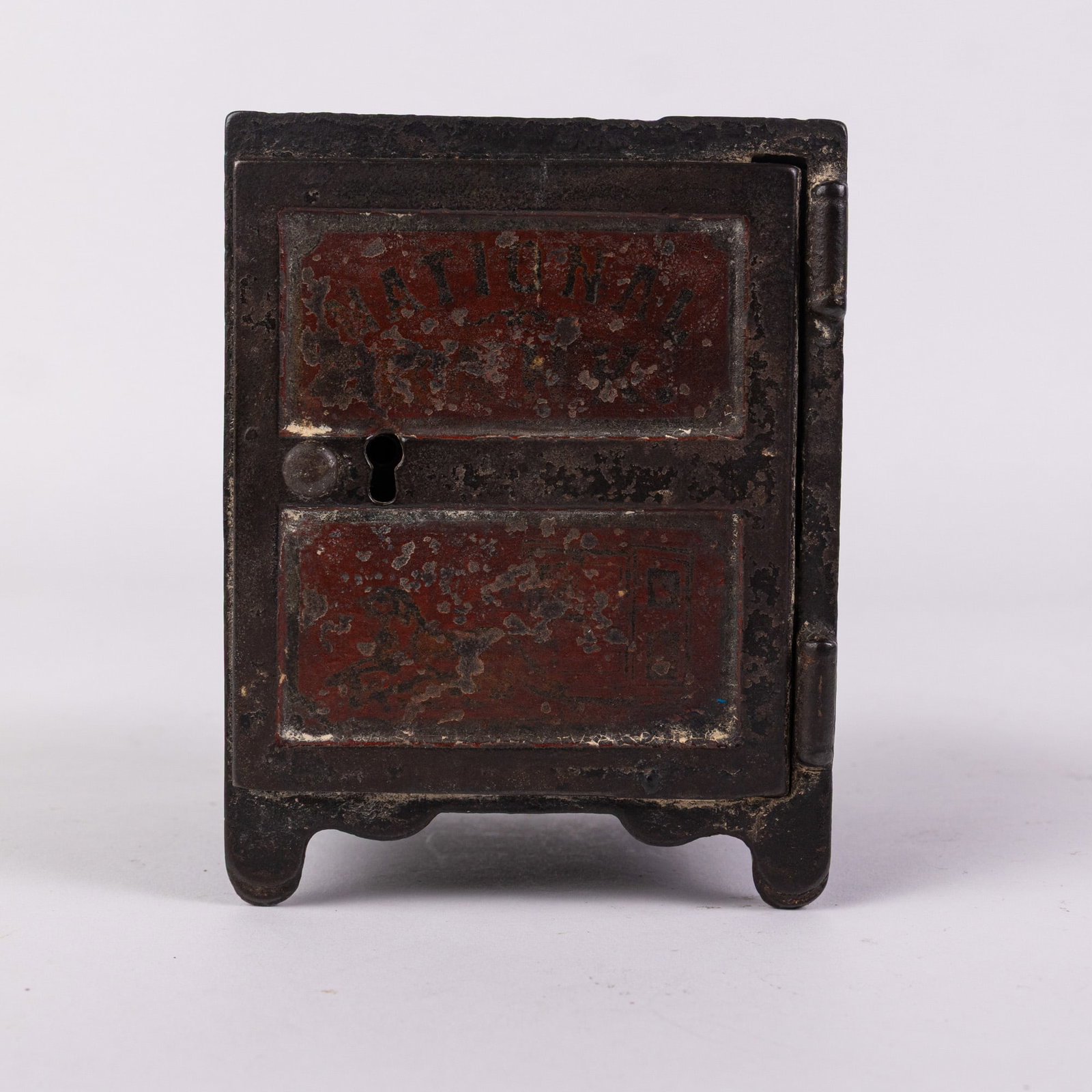 National Bank Cast Iron Safe Bank (1 of 4)