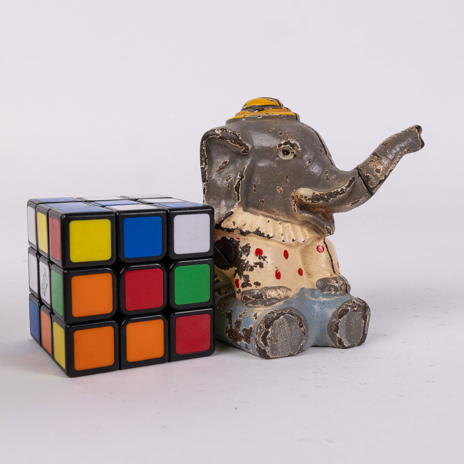 Hubley Cast Iron Circus Elephant Still Bank - 2