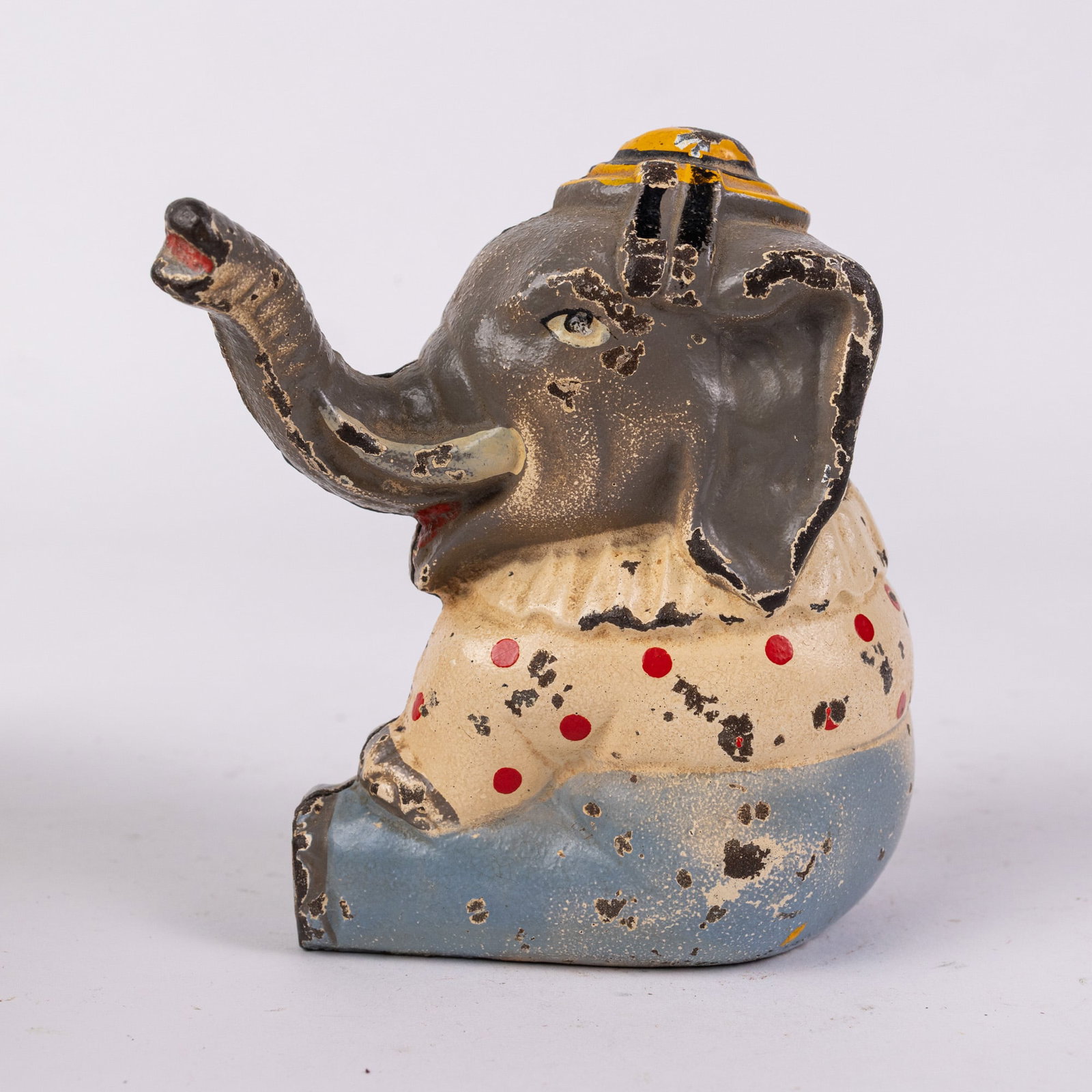 Hubley Cast Iron Circus Elephant Still Bank - 4