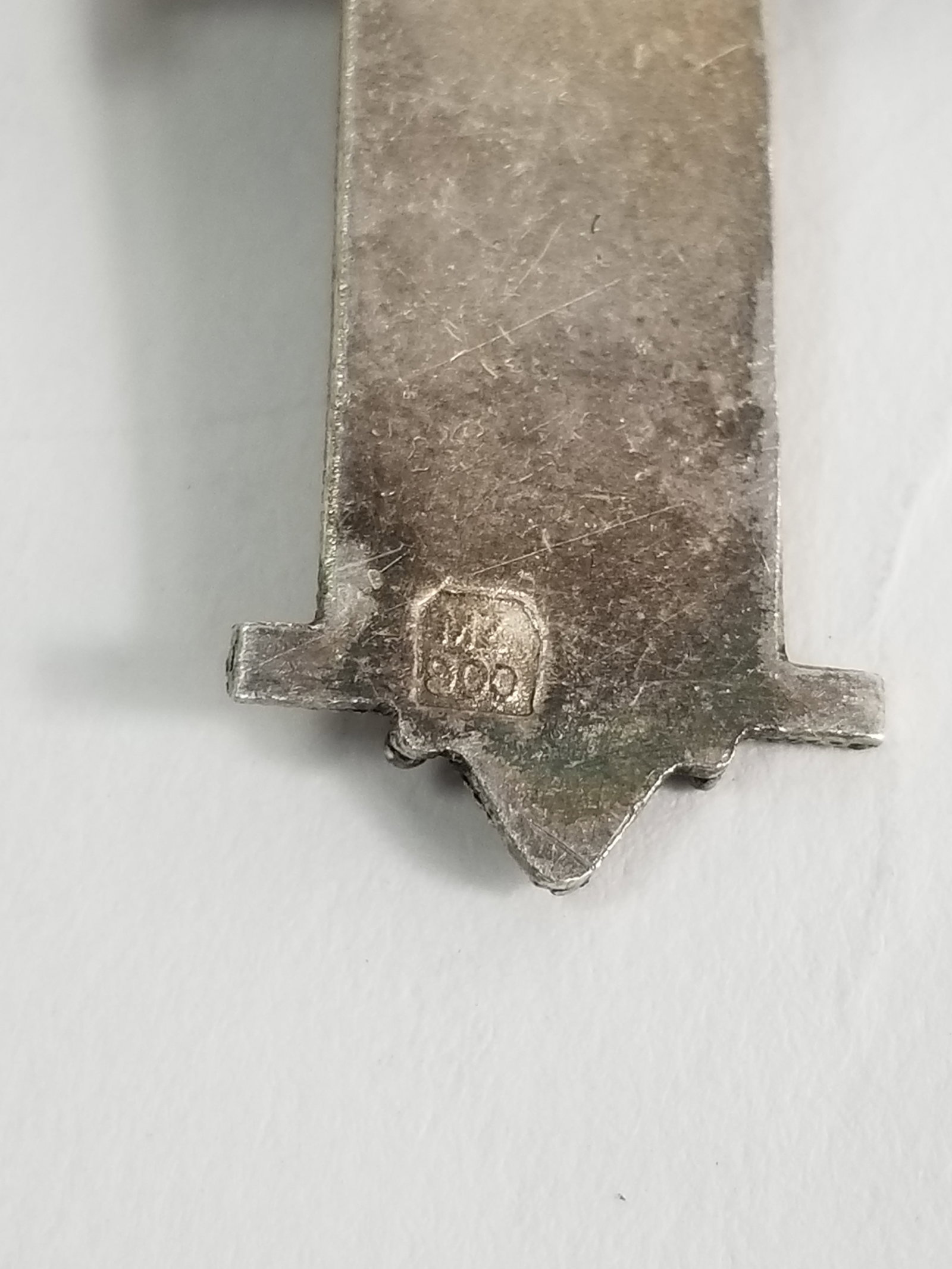 Two Handmade 900 Silver Cross Necklaces (Signed) - 3