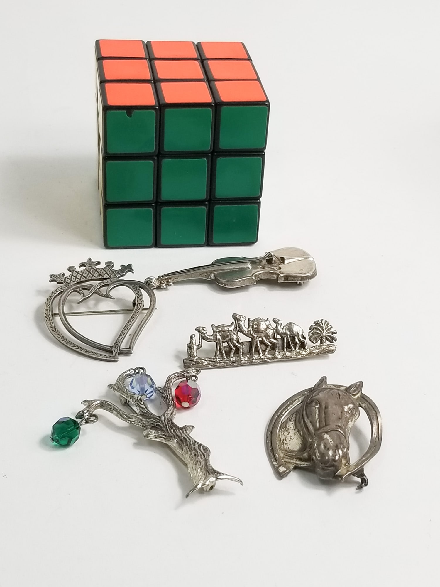Five Vintage Sterling Silver Brooches - 2
