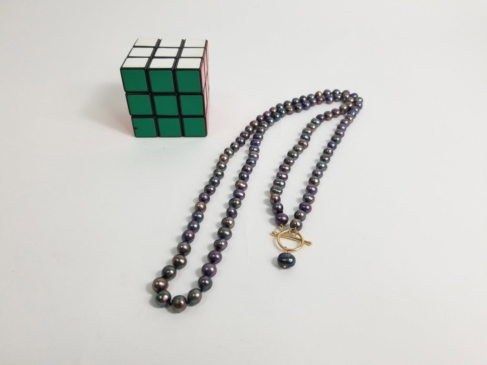 Vintage Black Pearl Necklace - 2