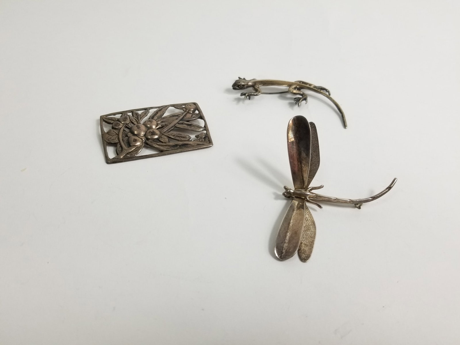 Three Vintage Sterling Silver Brooches: (5) Vintage Sterling Silver Brooches, Marked 925, Weight 45.3g Literature Brooks Auction – Online Auction Terms & Conditions