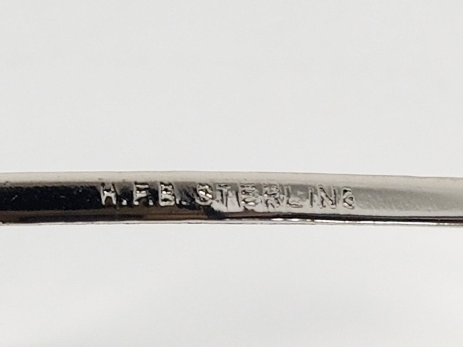 Vintage Etched Sterling Silver HFB Bracelet - 2