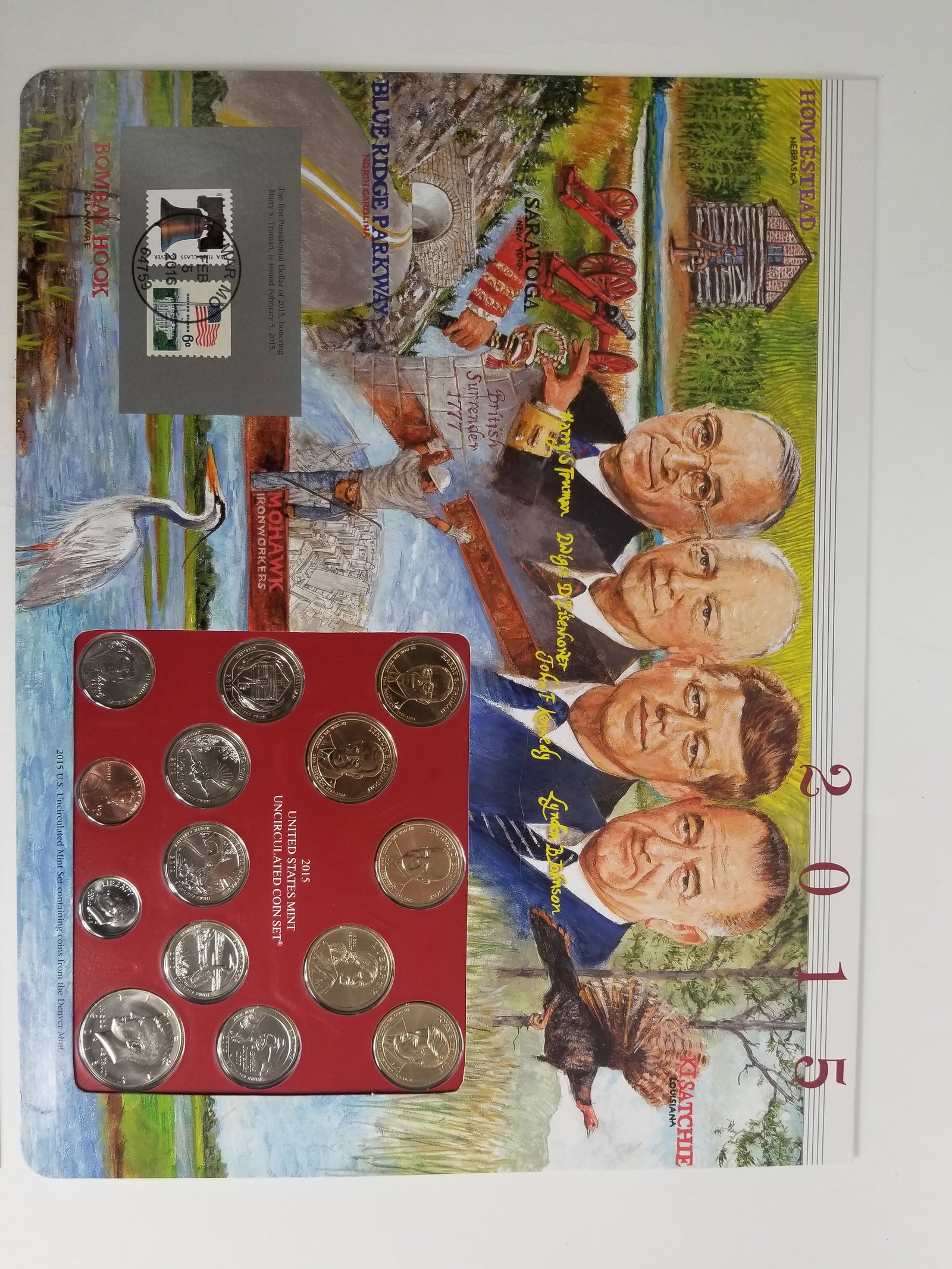 2015 United States Mint Uncirculated Coin set Philadelphia and Denver Mint - 3