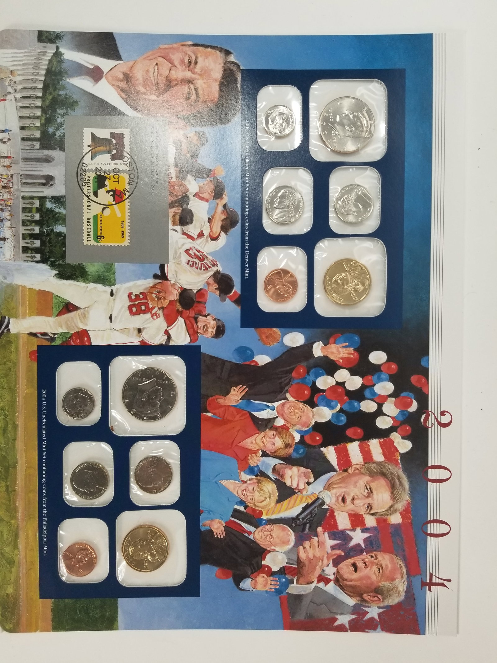 2004 United States Mint Uncirculated Coin set Philadelphia and Denver Mint And State Quarters - 2