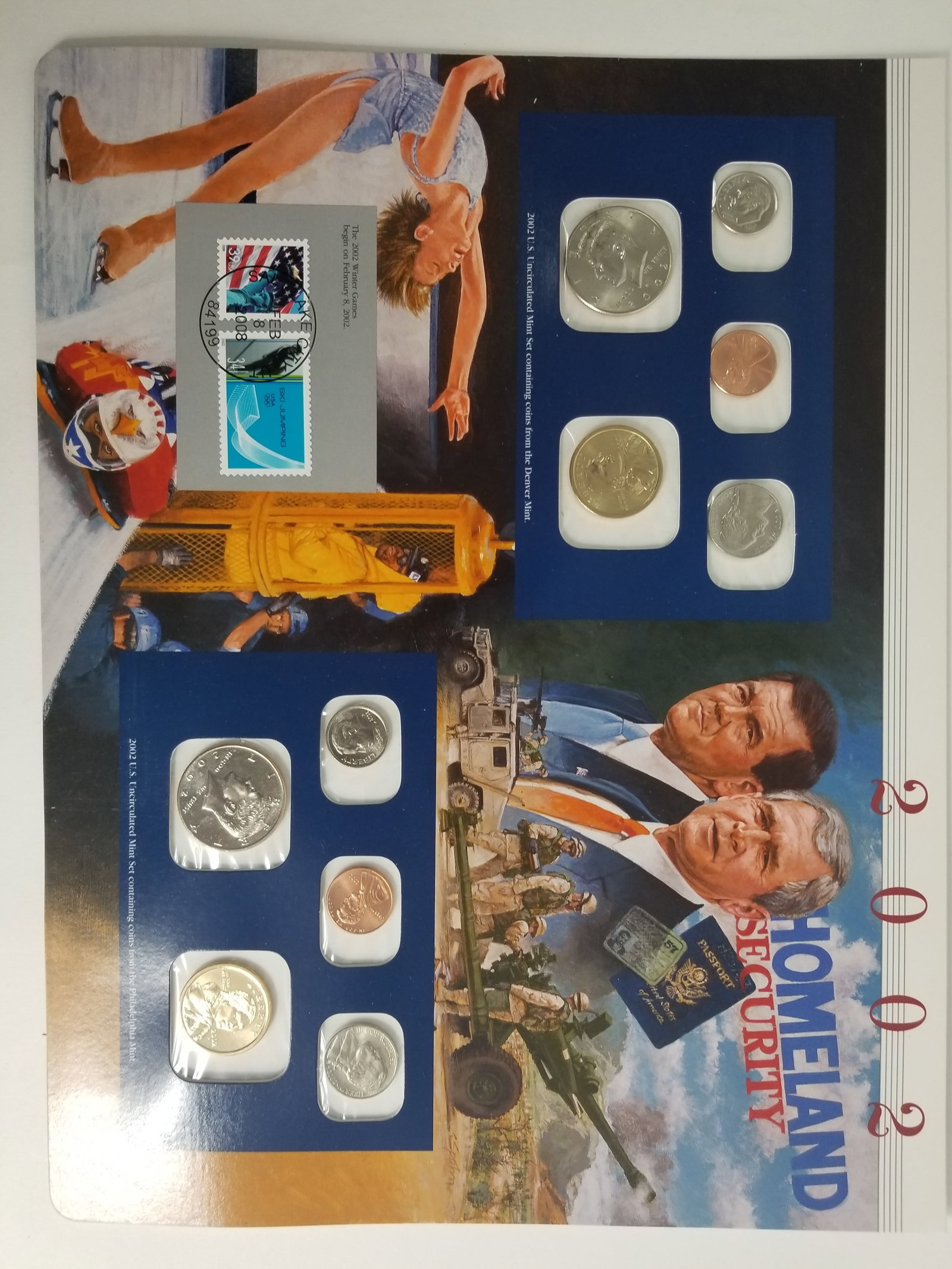 2002 United States Mint Uncirculated Coin set Philadelphia and Denver Mint And State Quarters - 2