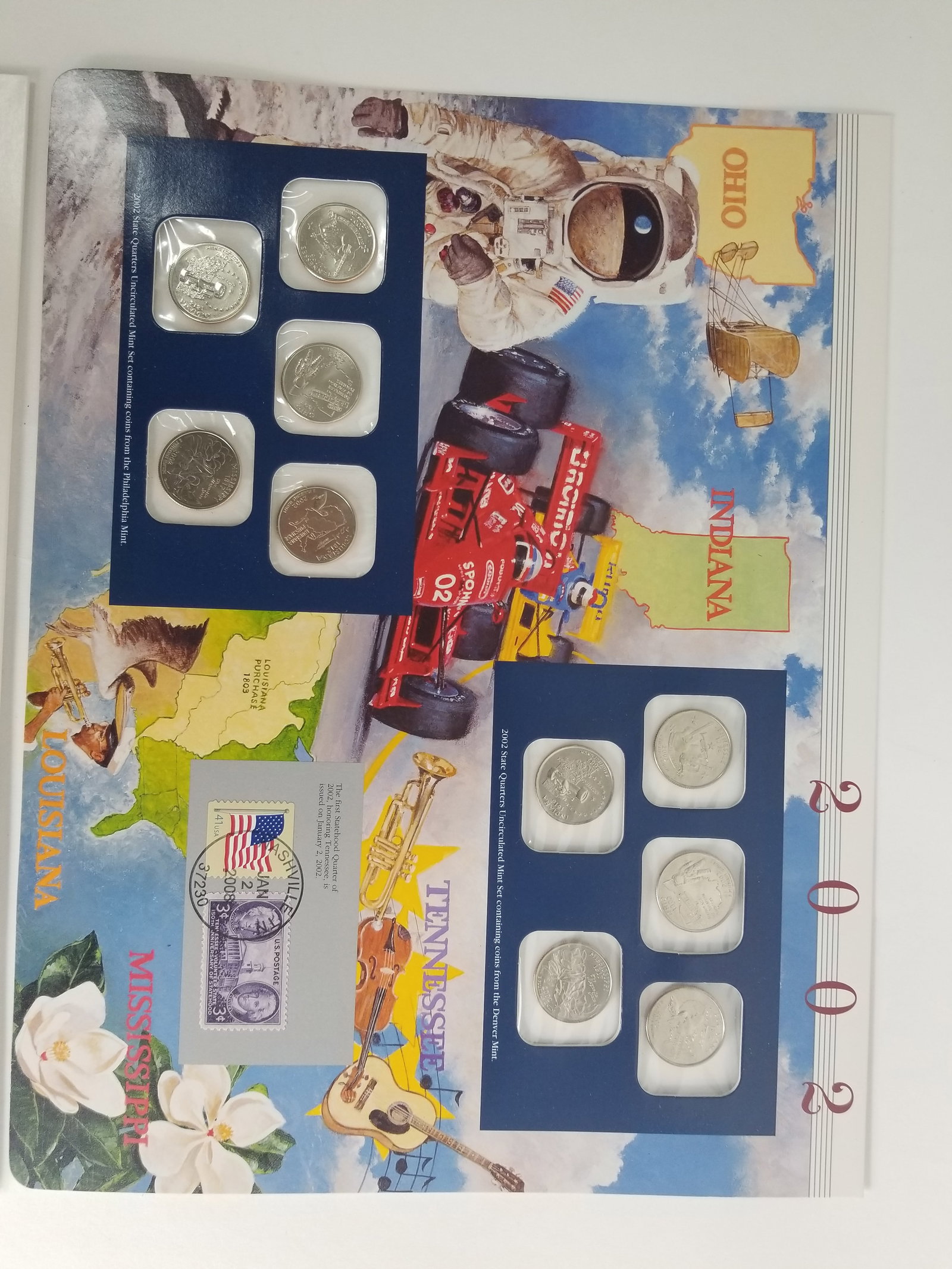 2002 United States Mint Uncirculated Coin set Philadelphia and Denver Mint And State Quarters - 3