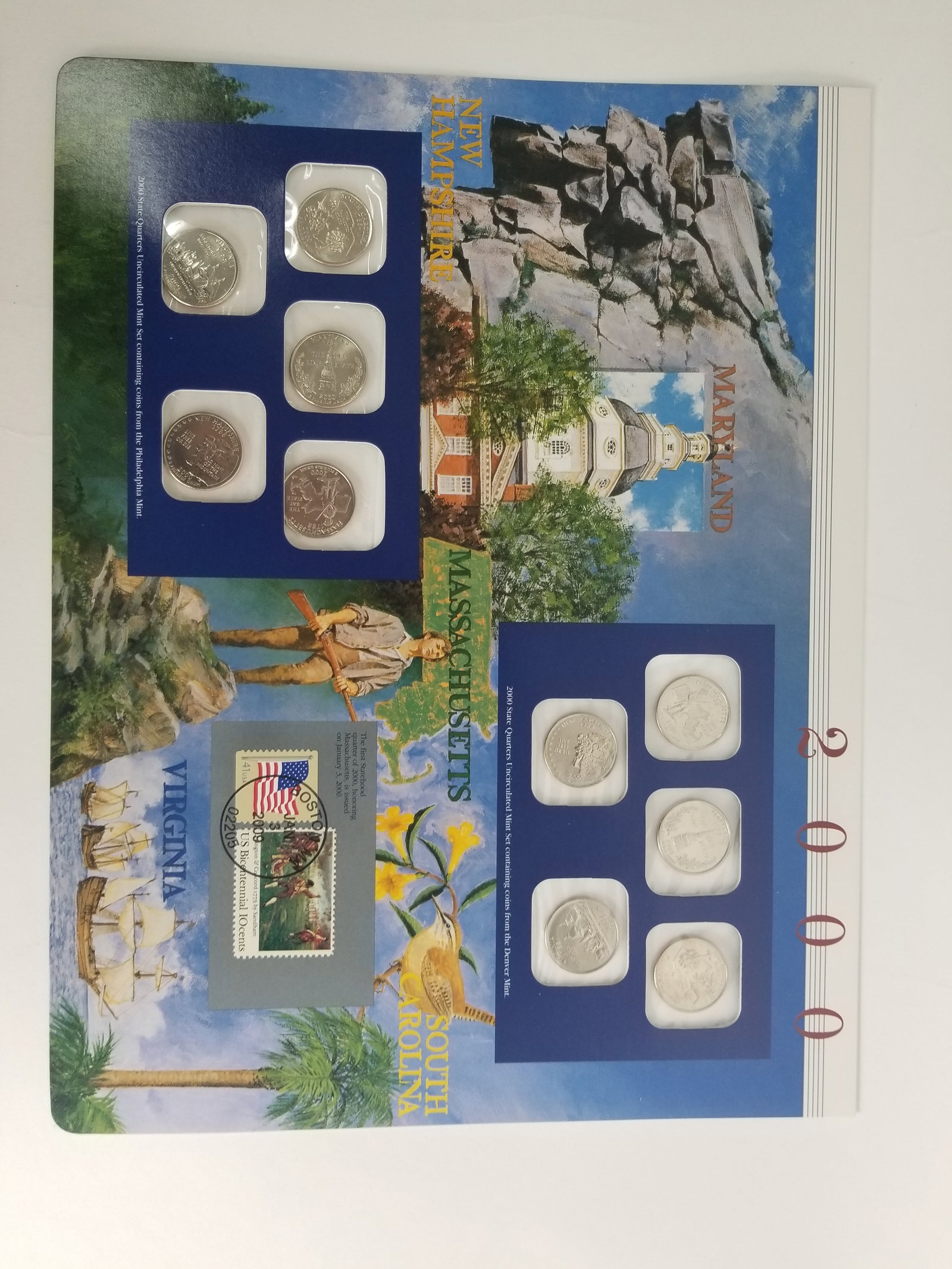 2000 United States Mint Uncirculated Coin set Philadelphia and Denver Mint And State Quarters - 2