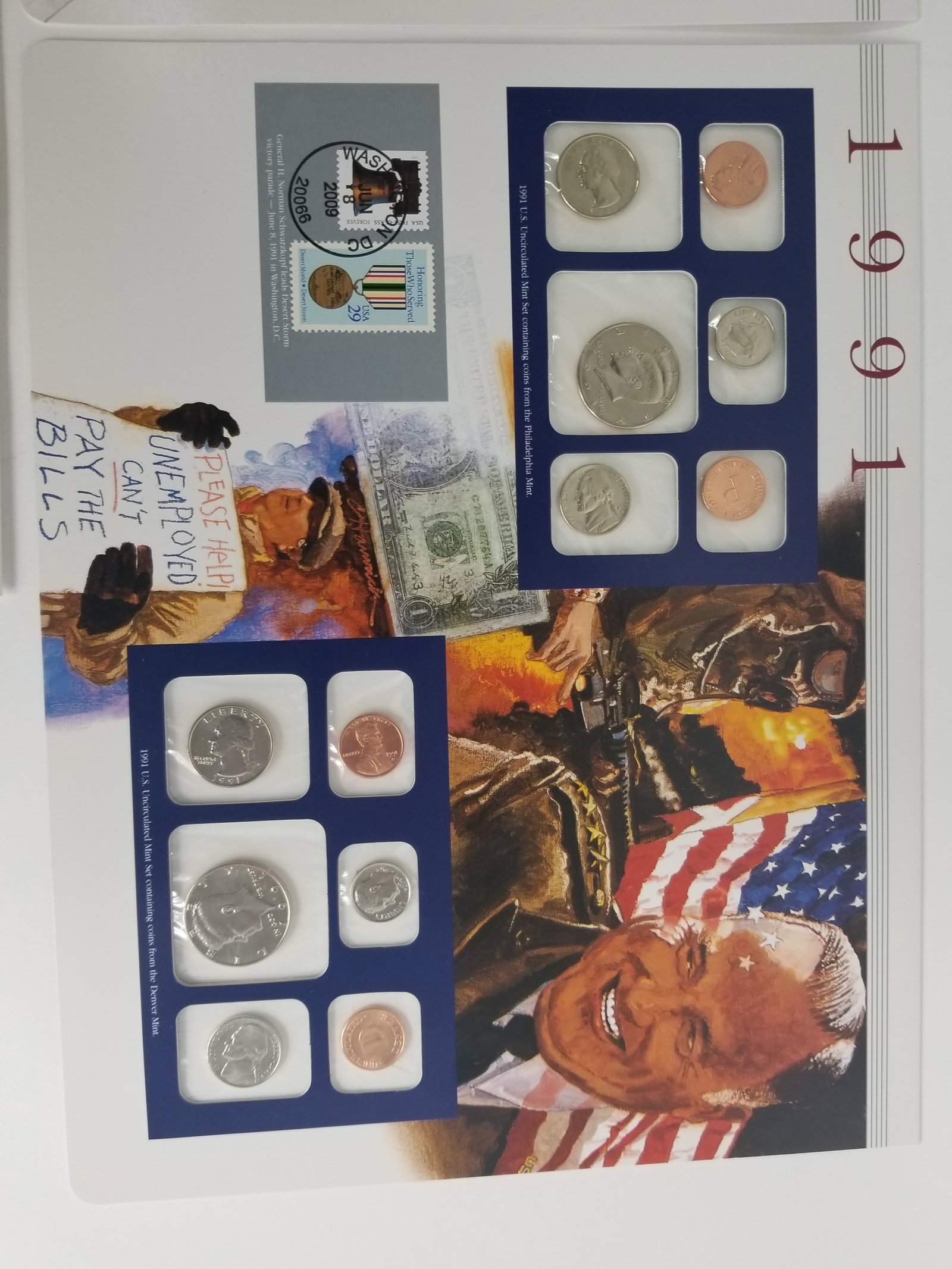 1992-1990 United States Mint Uncirculated Coin set Philadelphia and Denver Mint - 3