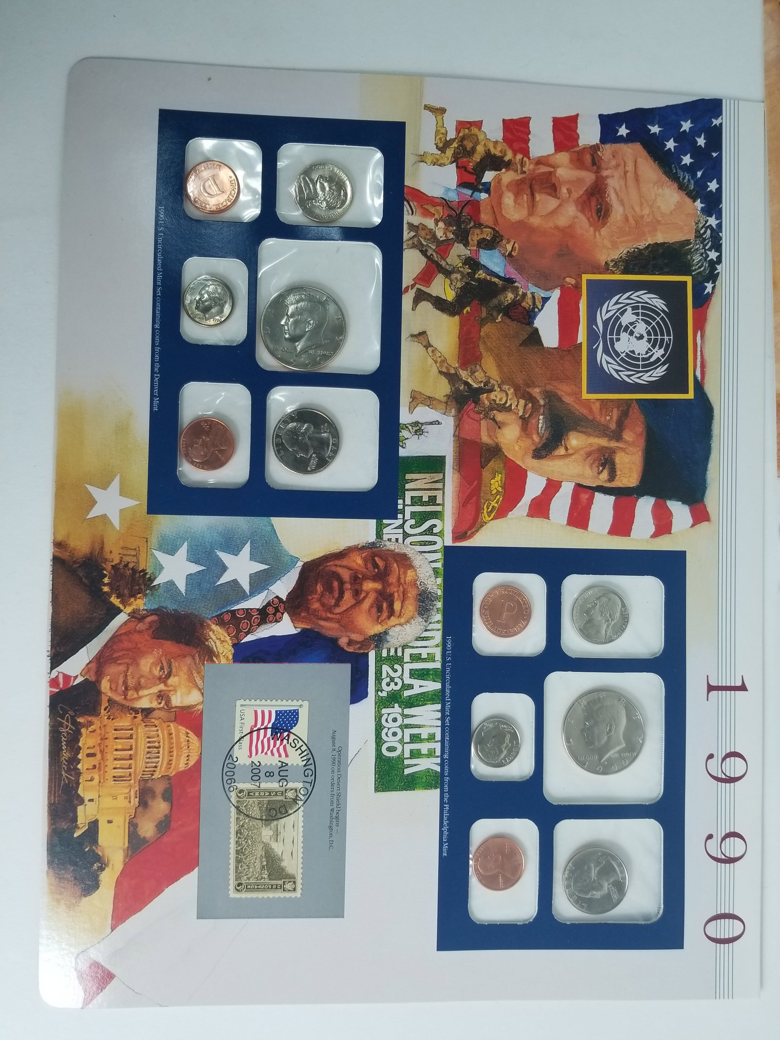 1992-1990 United States Mint Uncirculated Coin set Philadelphia and Denver Mint - 4