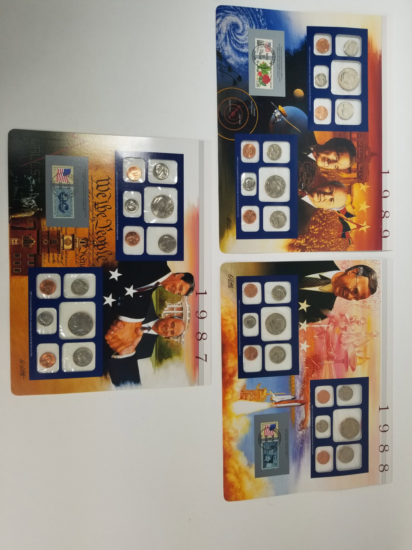 1989-1987 United States Mint Uncirculated Coin set Philadelphia and Denver Mint: 1989-1987 United States Mint Uncirculated Coin set Philadelphia and Denver Mint Literature Brooks Auction – Online Auction Terms & Conditions ———————