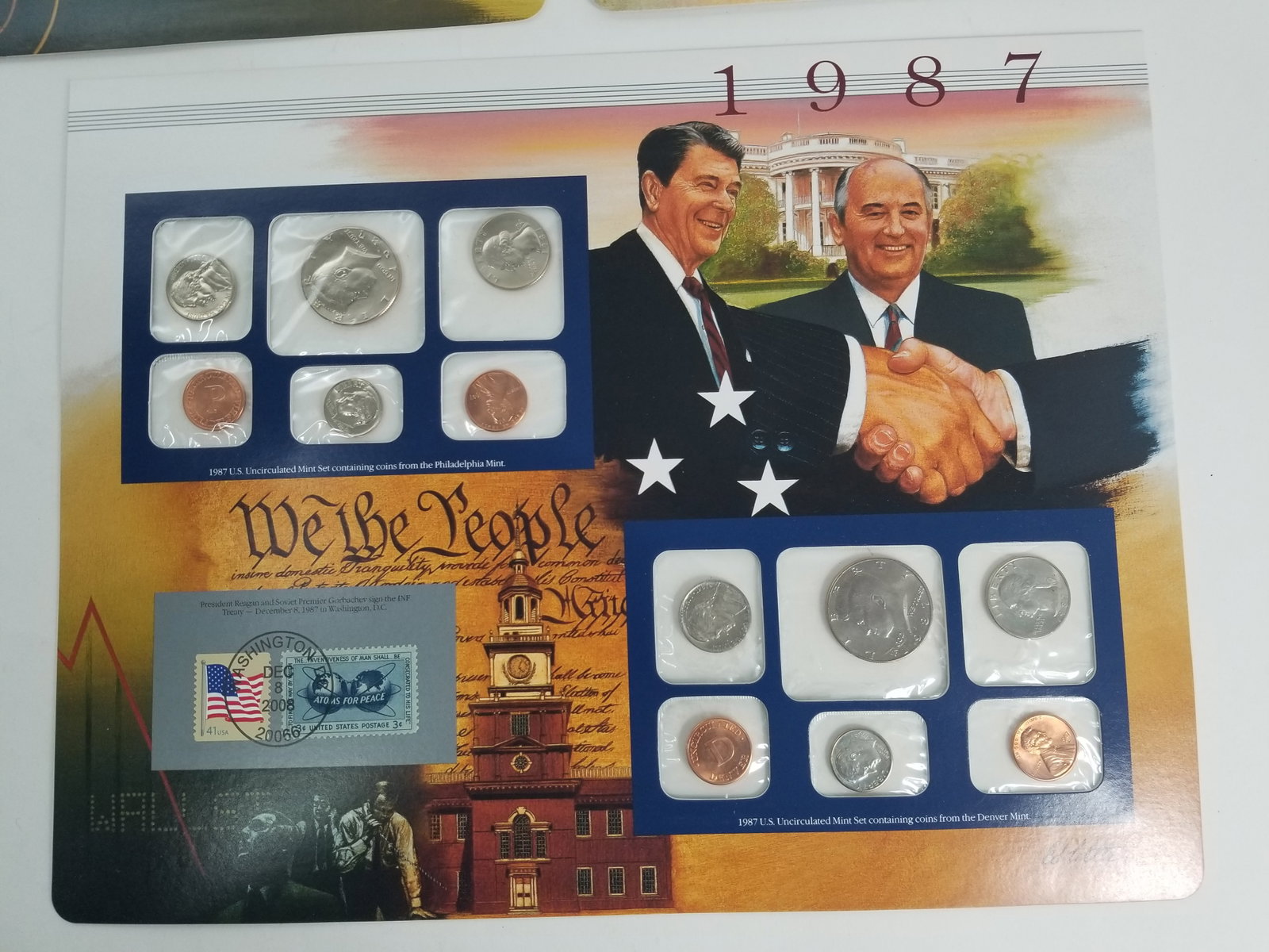 1989-1987 United States Mint Uncirculated Coin set Philadelphia and Denver Mint - 4