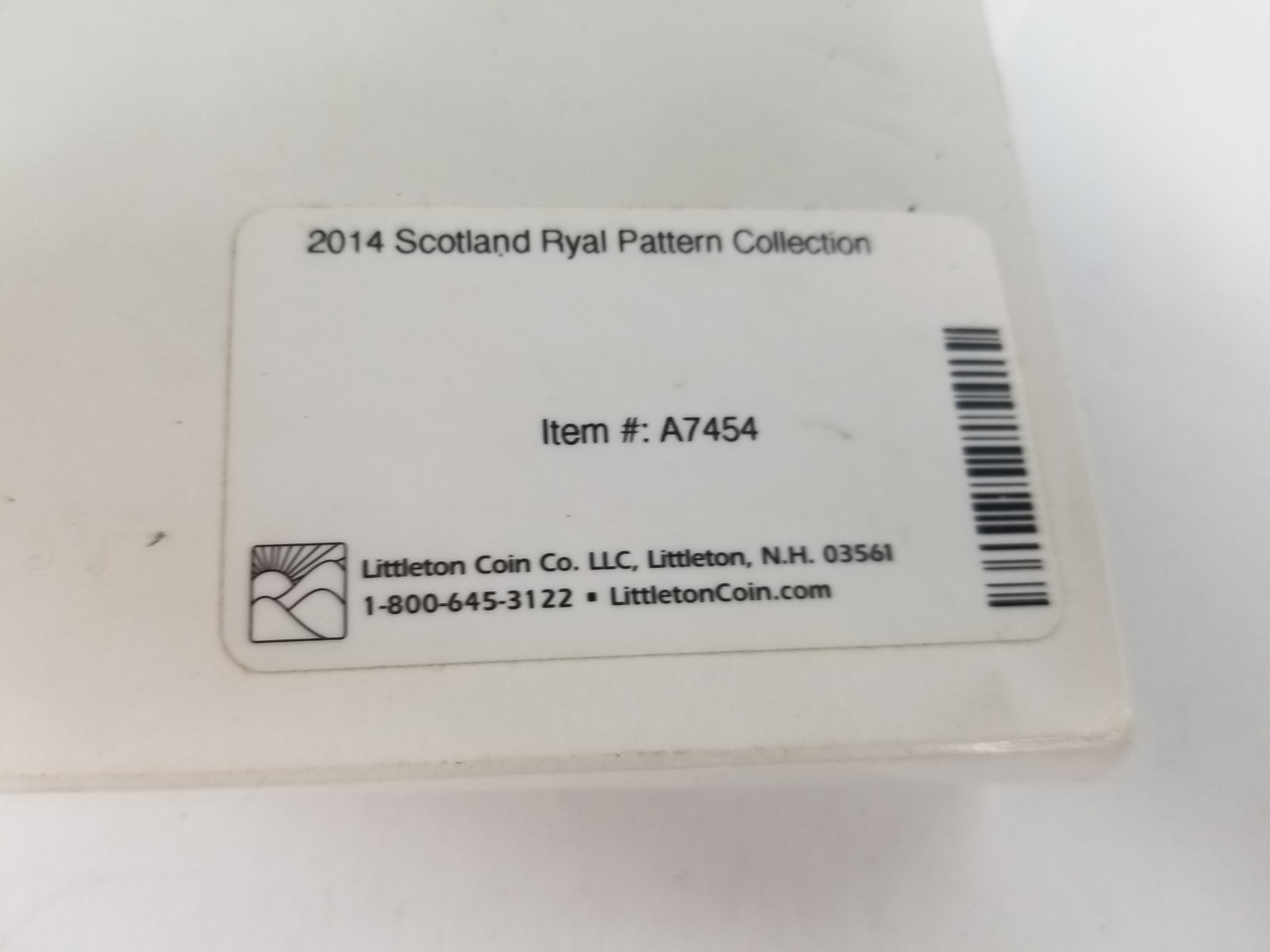 2014 Scotland Ryal Pattern Collection IOB W/ Certificate - 2