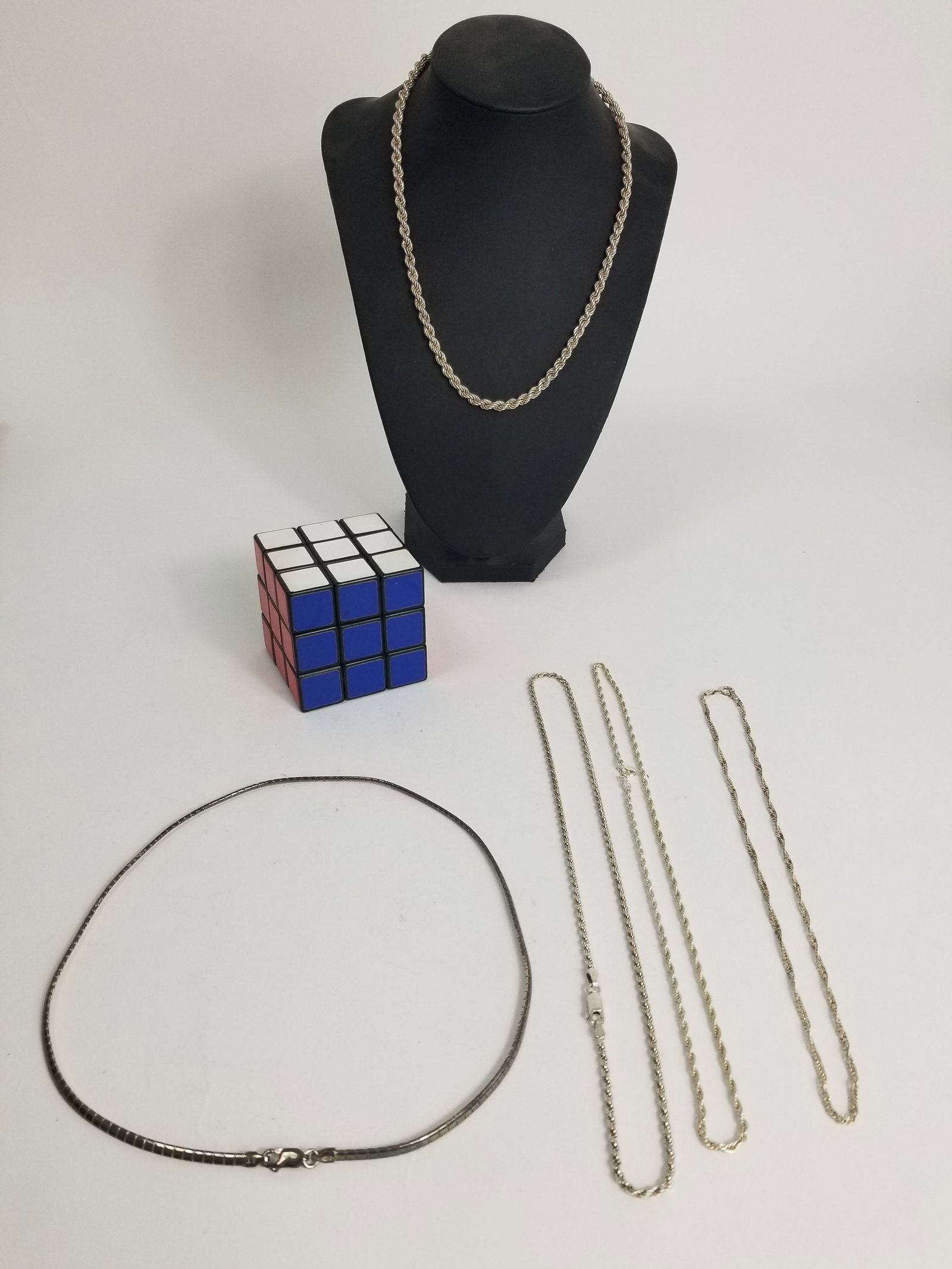 Five Italian Sterling Silver Necklaces - 2