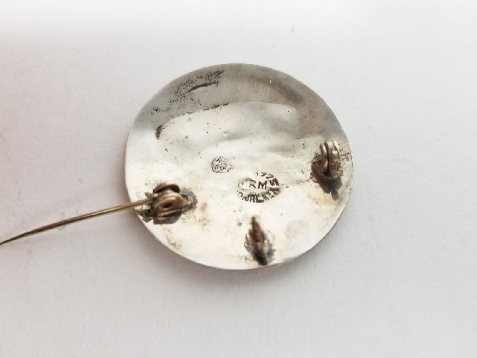 Five Vintage Mexican Handmade Sterling Silver Brooches - 3
