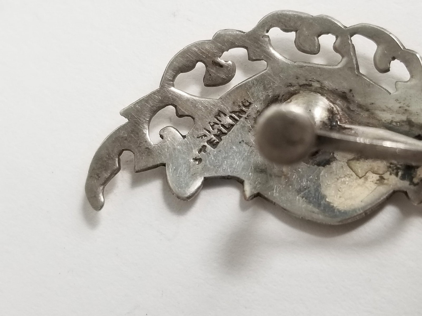 Vintage Siam Sterling Silver Brooch and Earing Set - 3