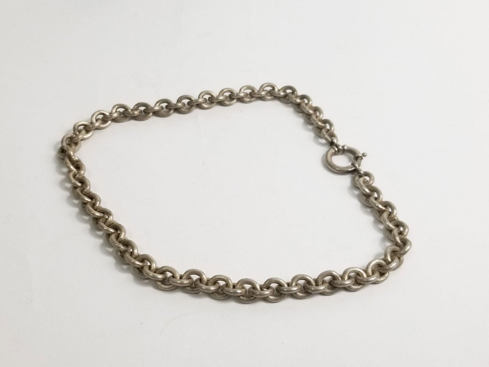Chunky Sterling Silver Chain Necklace: Chunky Sterling Silver Chain Necklace, marked 925, weight 73g Literature Brooks Auction – Online Auction Terms & Conditions
