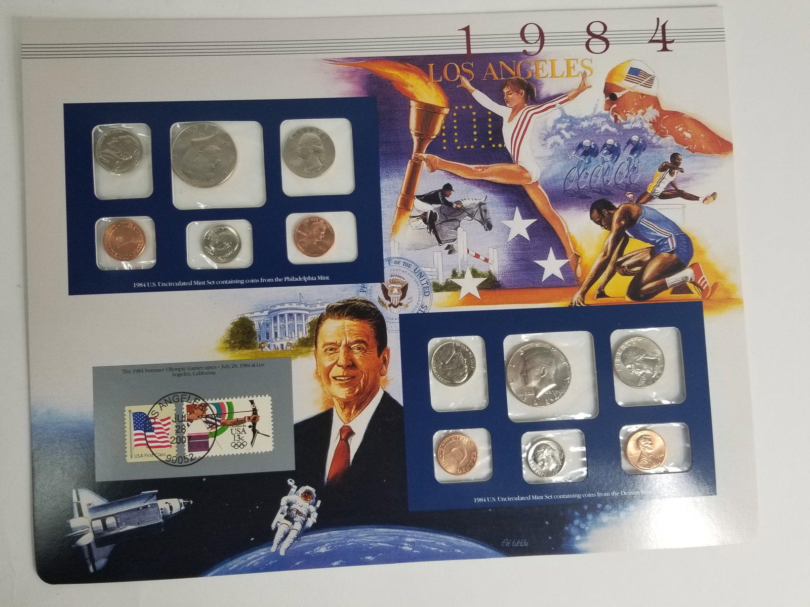 1986-1984 United States Mint Uncirculated Coin set Philadelphia and Denver Mint - 2