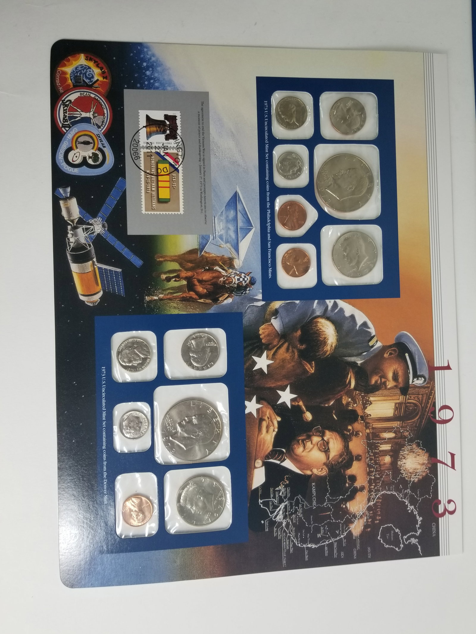 1975-1973 United States Mint Uncirculated Coin set Philadelphia and Denver Mint - 2