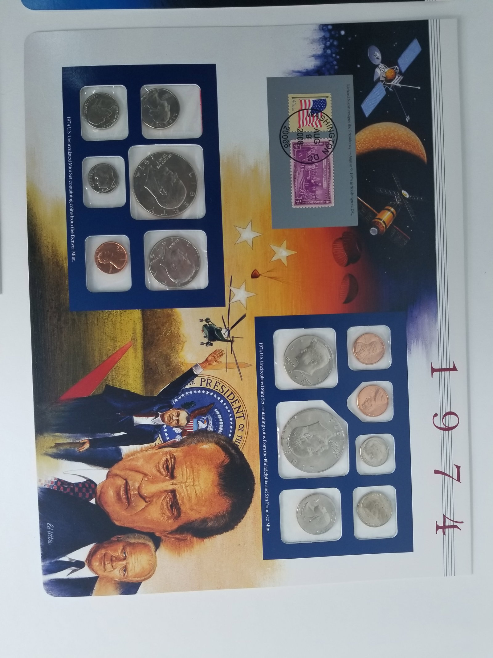 1975-1973 United States Mint Uncirculated Coin set Philadelphia and Denver Mint - 3