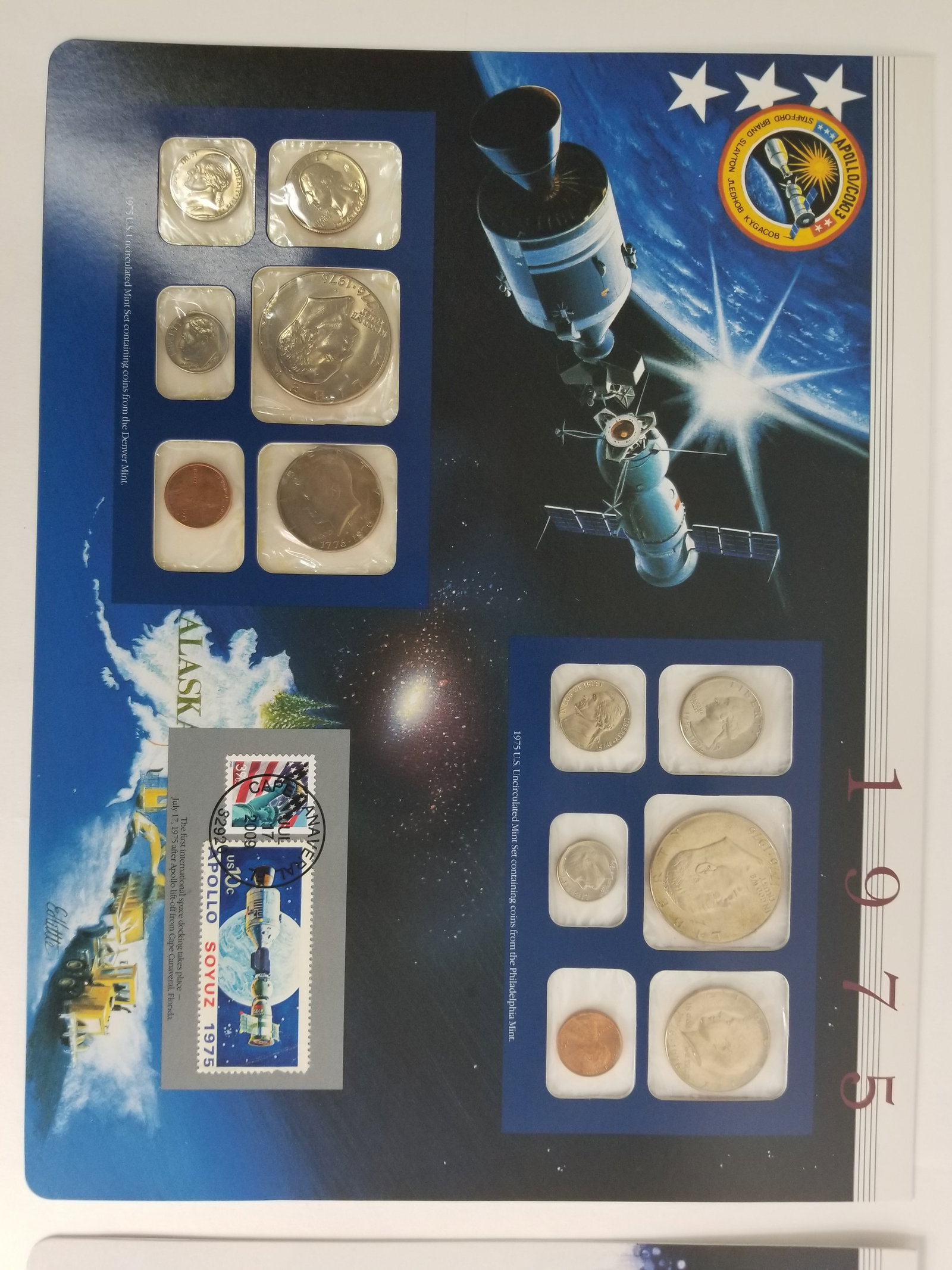 1975-1973 United States Mint Uncirculated Coin set Philadelphia and Denver Mint - 4