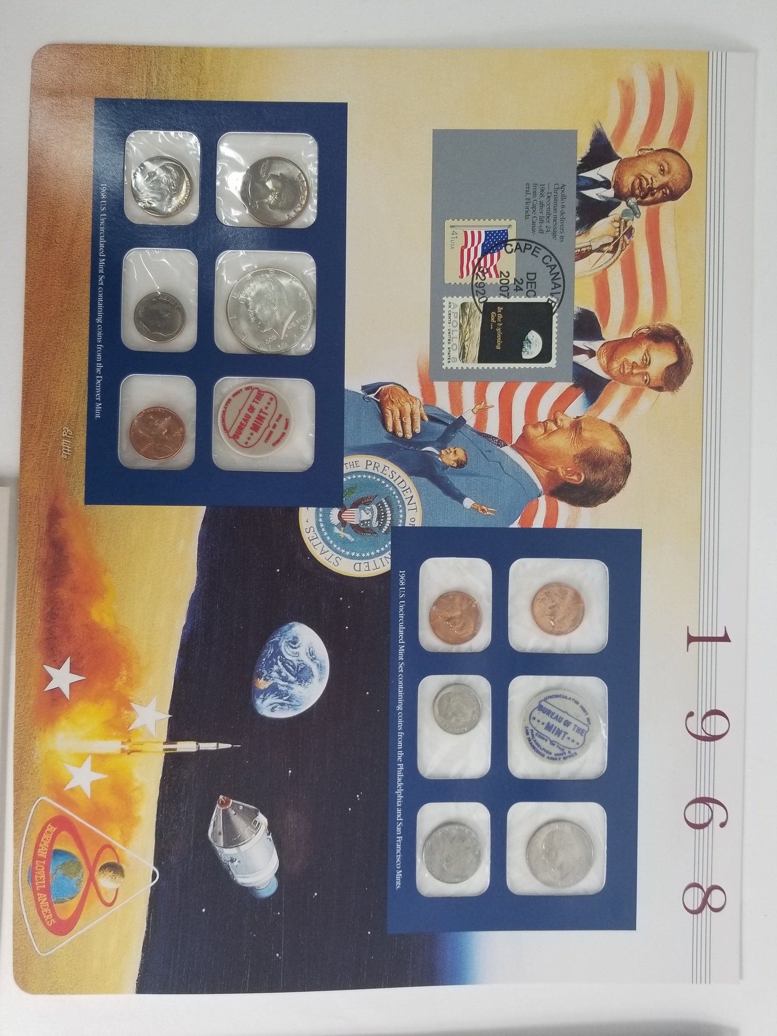 1969-1966 United States Mint Uncirculated Coin set Philadelphia and Denver Mint - 3