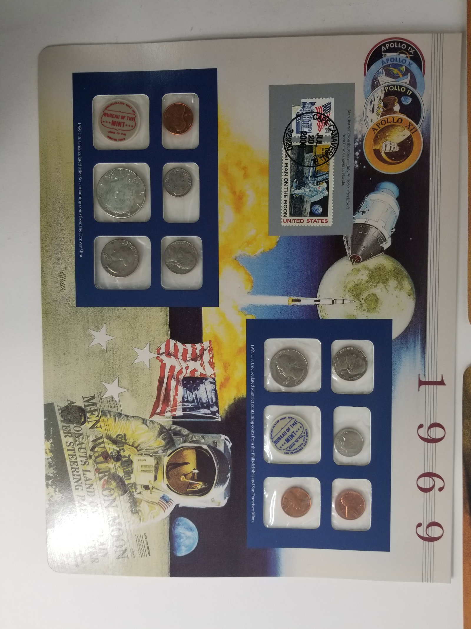 1969-1966 United States Mint Uncirculated Coin set Philadelphia and Denver Mint - 5