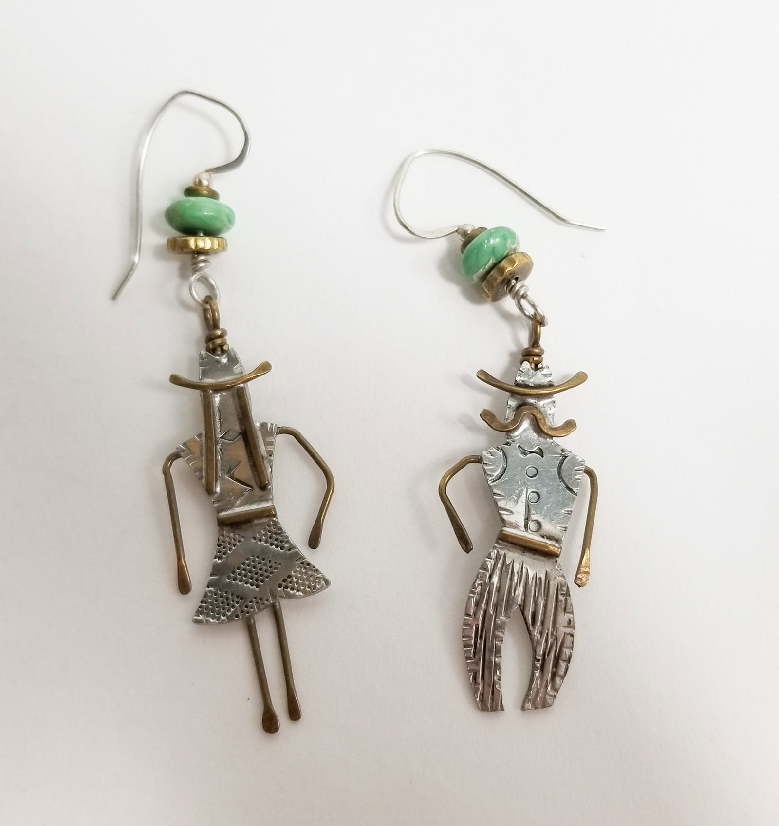 Handmade Q Miller Sterling Silver Earrings: Handmade Q Miller Sterling Silver Earrings, marked Q Miller, weight 5.8g Literature Brooks Auction – Online Auction Terms & Conditions