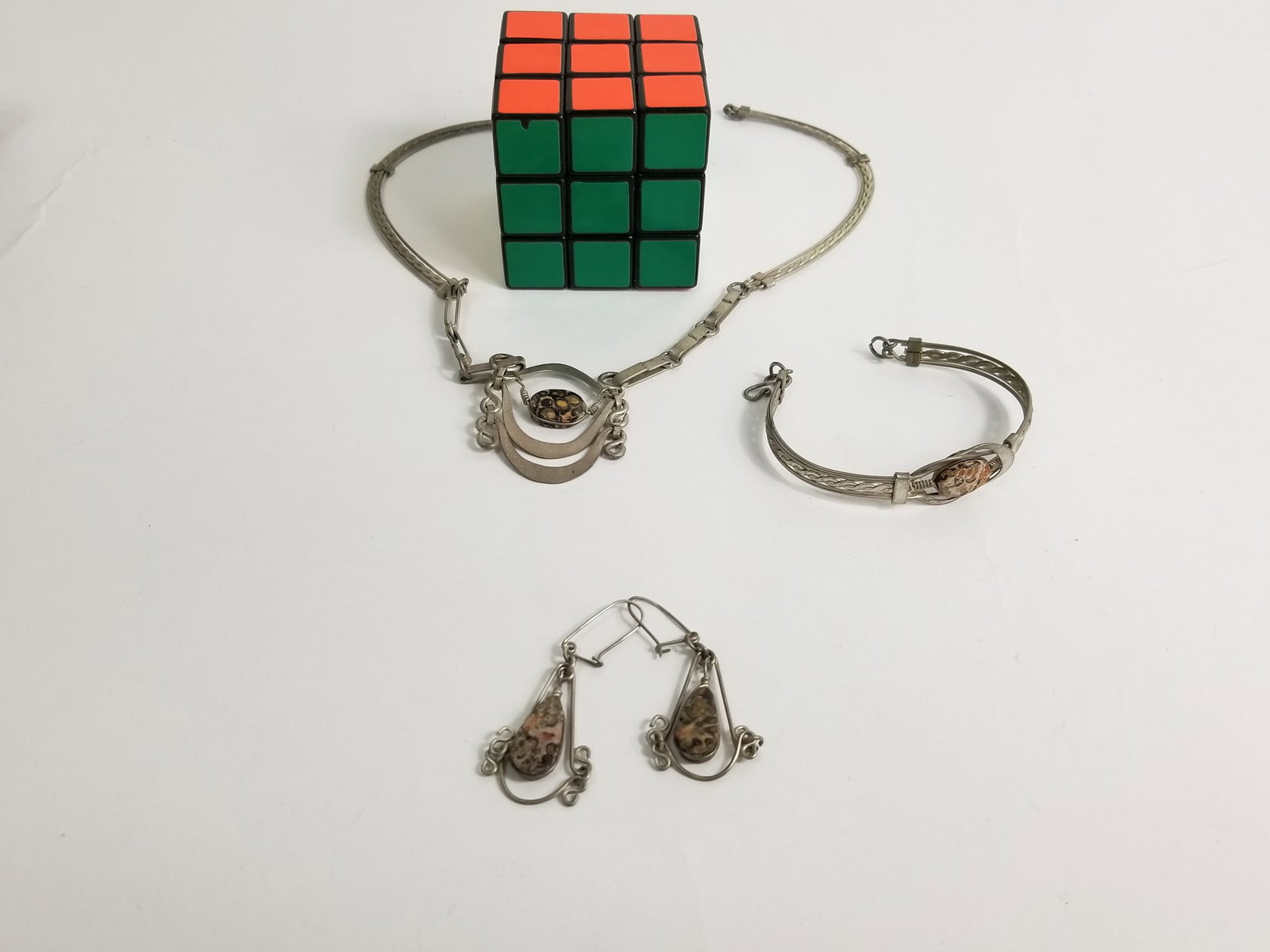 Natural Stone Sterling SIlver Jewelry Set - 2