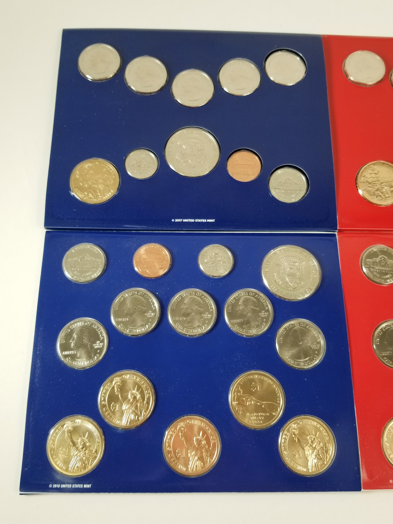 2018 and 2011 Uncirculated Coin sets Denver and Philadelphia Mint 4 Sets Total - 4