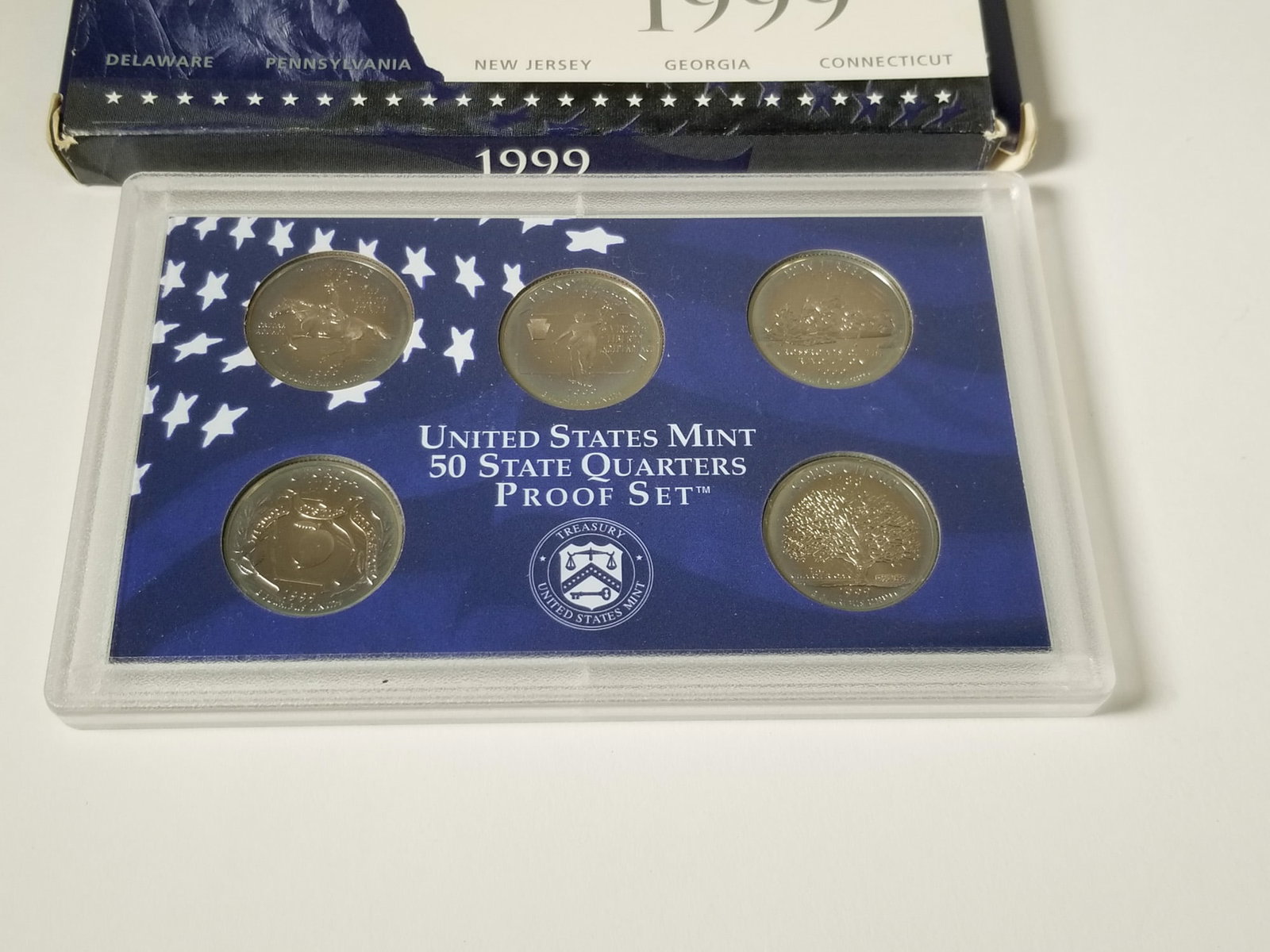 1999 Fifty States Quarters proof set and 2014 Baseball Hall of Fame Commemorative Half Dollar - 5