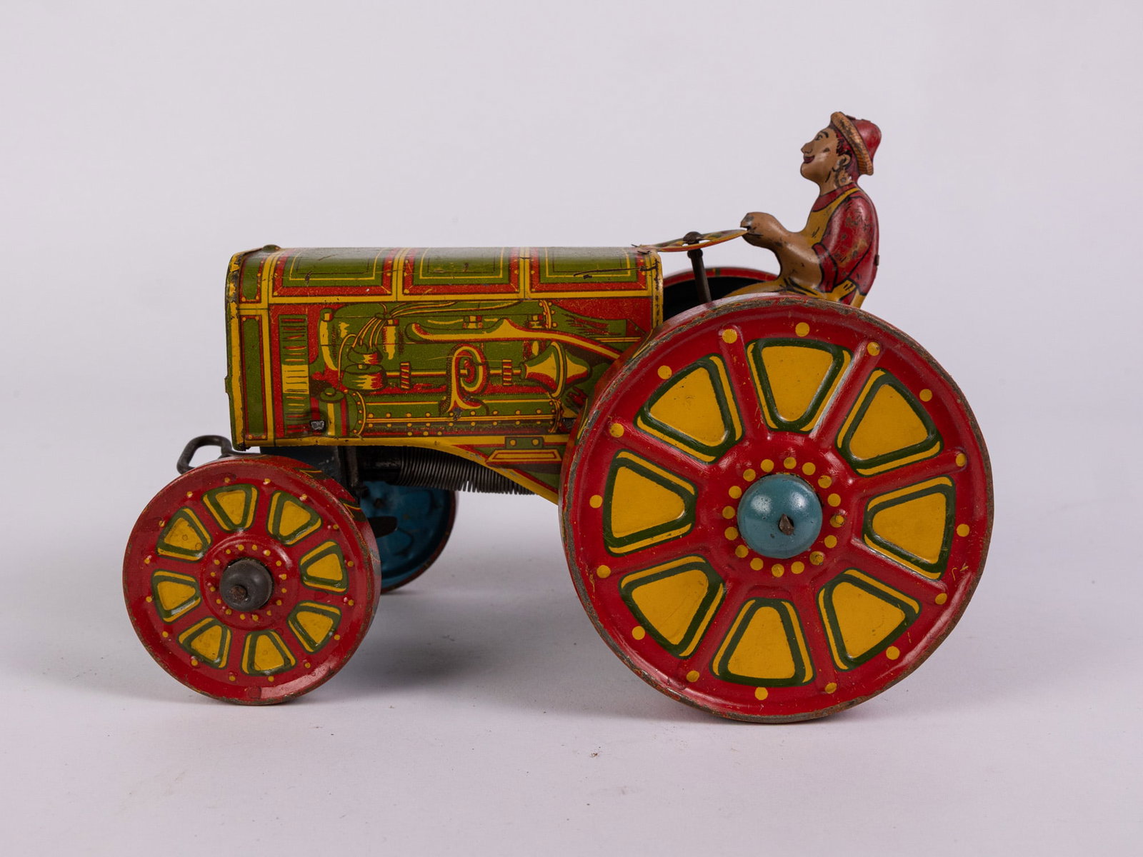 1920's Louis Marx & Co. Tin American Tractor - 3