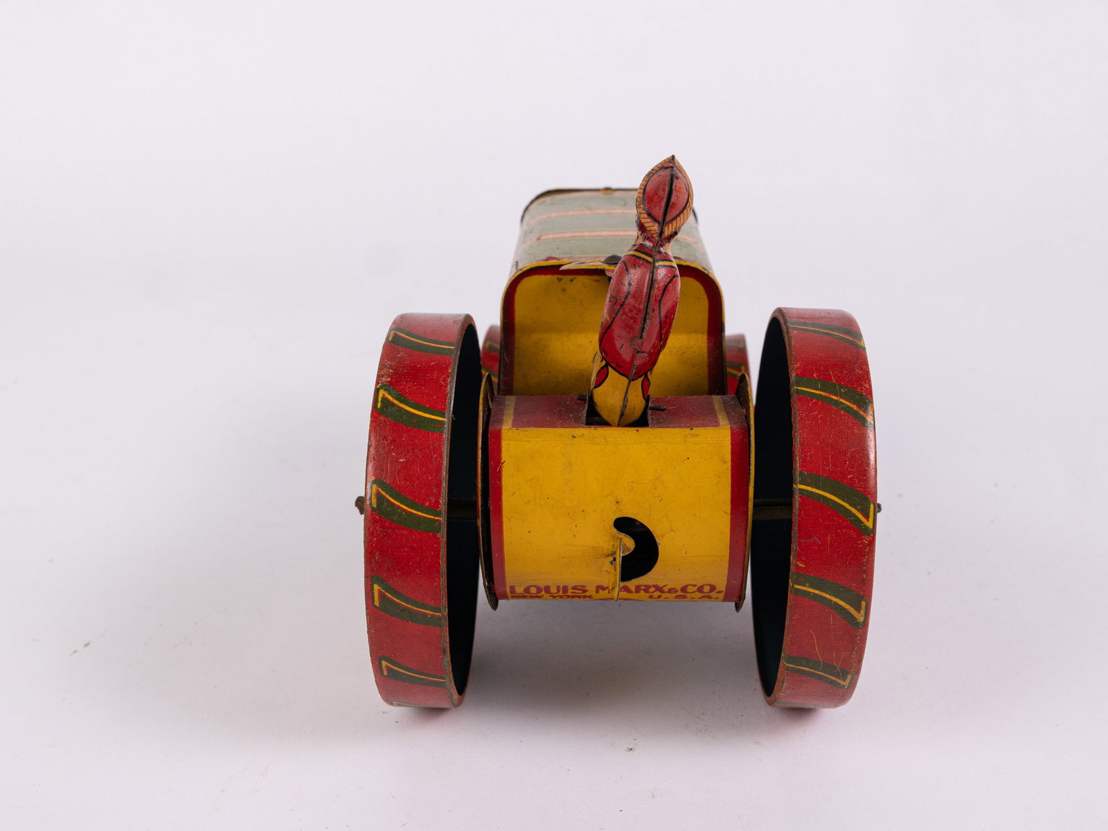 1920's Louis Marx & Co. Tin American Tractor - 4