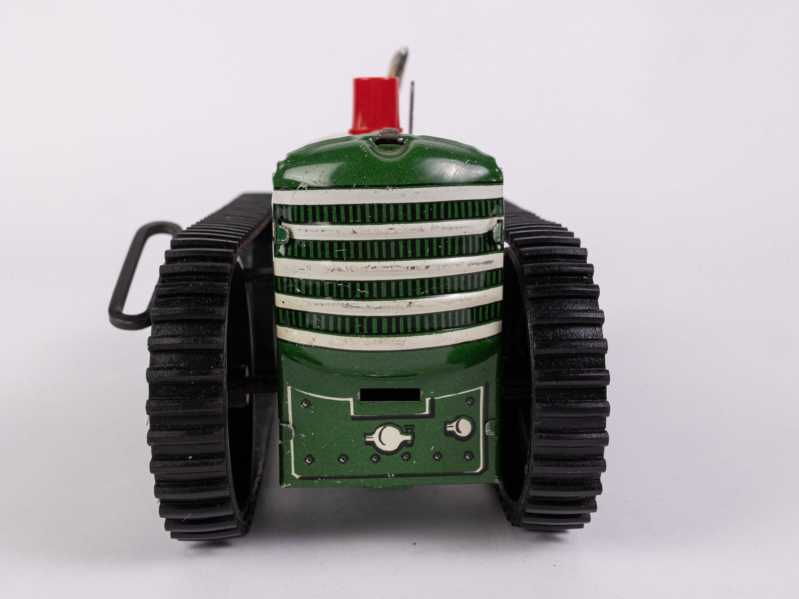 Vintage Louis Marx & Co. Wind-Up Tin Climbing Tractor IOB - 9