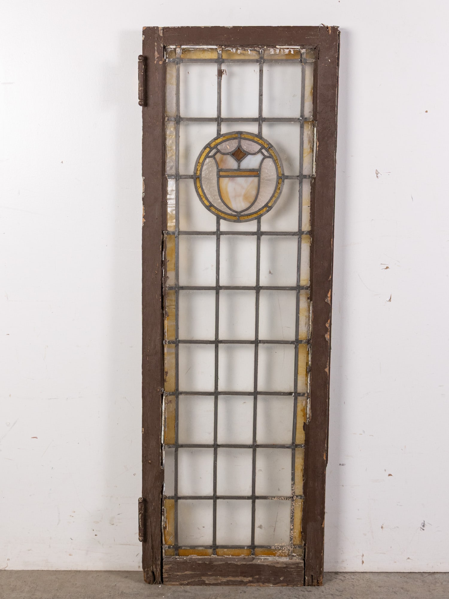 Antique Shield Motif Stained Glass Panel (1 of 7)