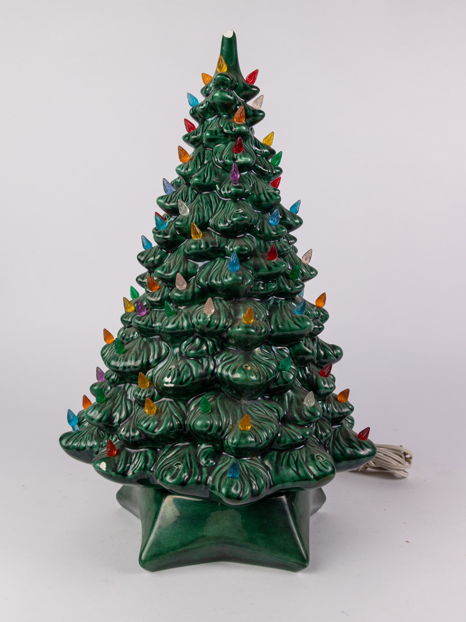 Extra LARGE Vintage Ceramic Lighted Christmas Tree (1 of 5)