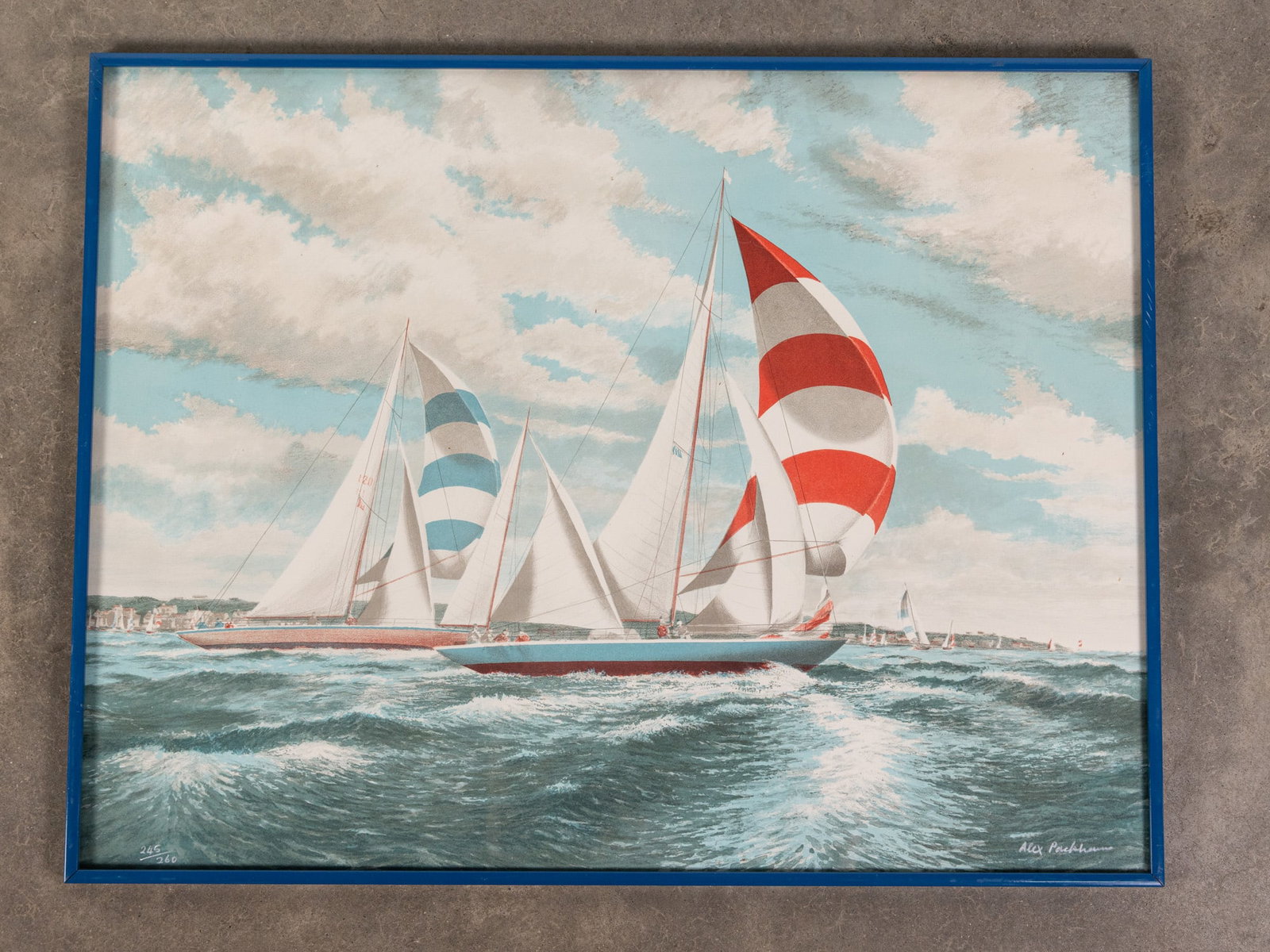 Nautical Boat Scene Signed Lithograph (1 of 5)