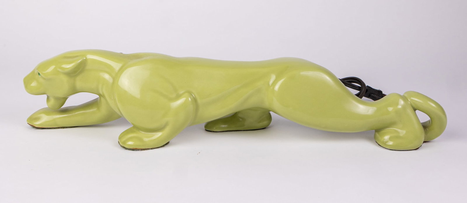 Vintage Lime Green Panther TV Lamp (1 of 5)