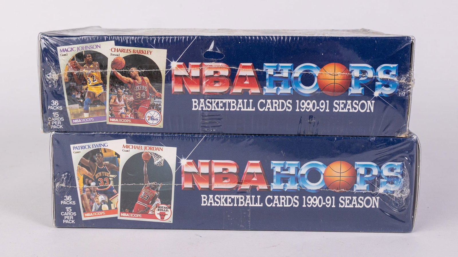 Two Sealed Boxes of 1990-91 NBA Hoops Basketball Cards - 2