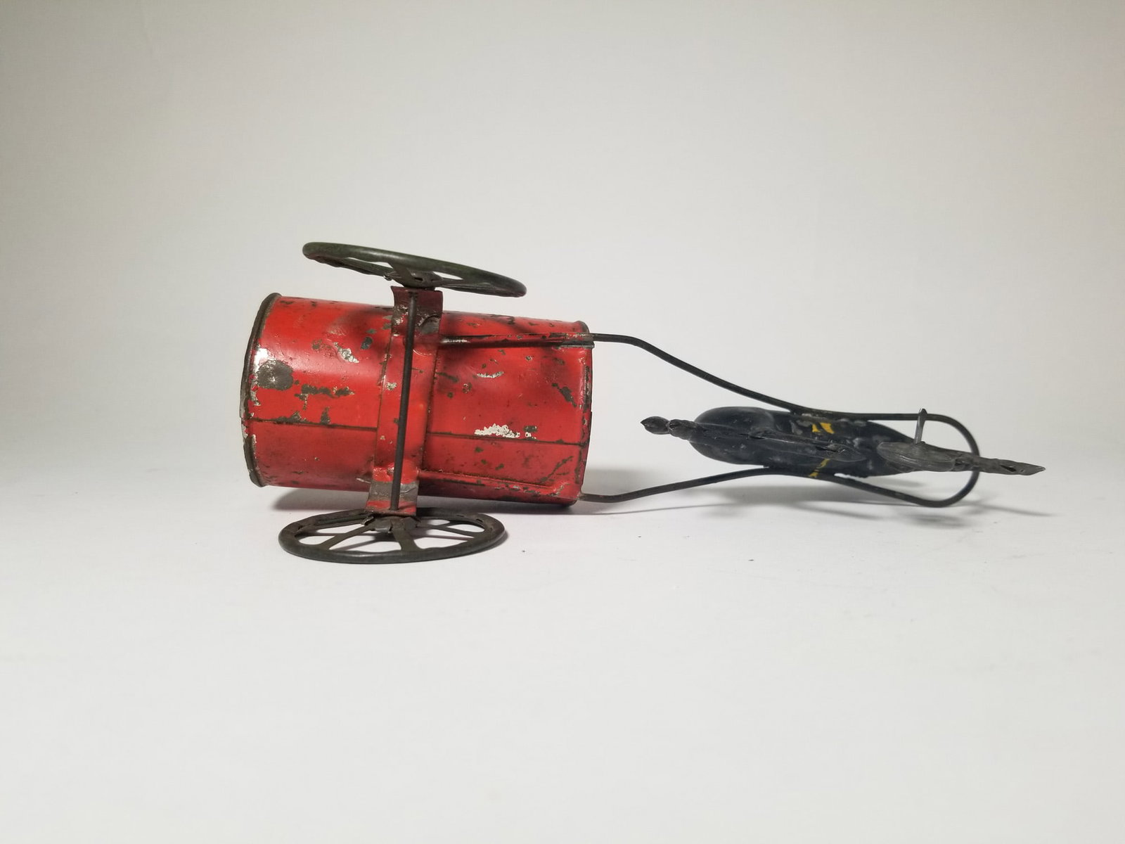 Early Tin Toy Horse Drawn Cart - 4